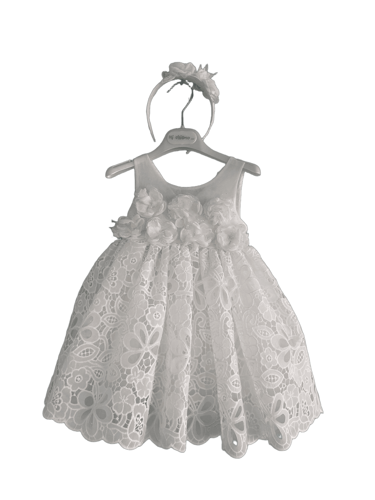 Βαφτιστικό Φόρεμα Balloon με Πούπουλα - Λευκό