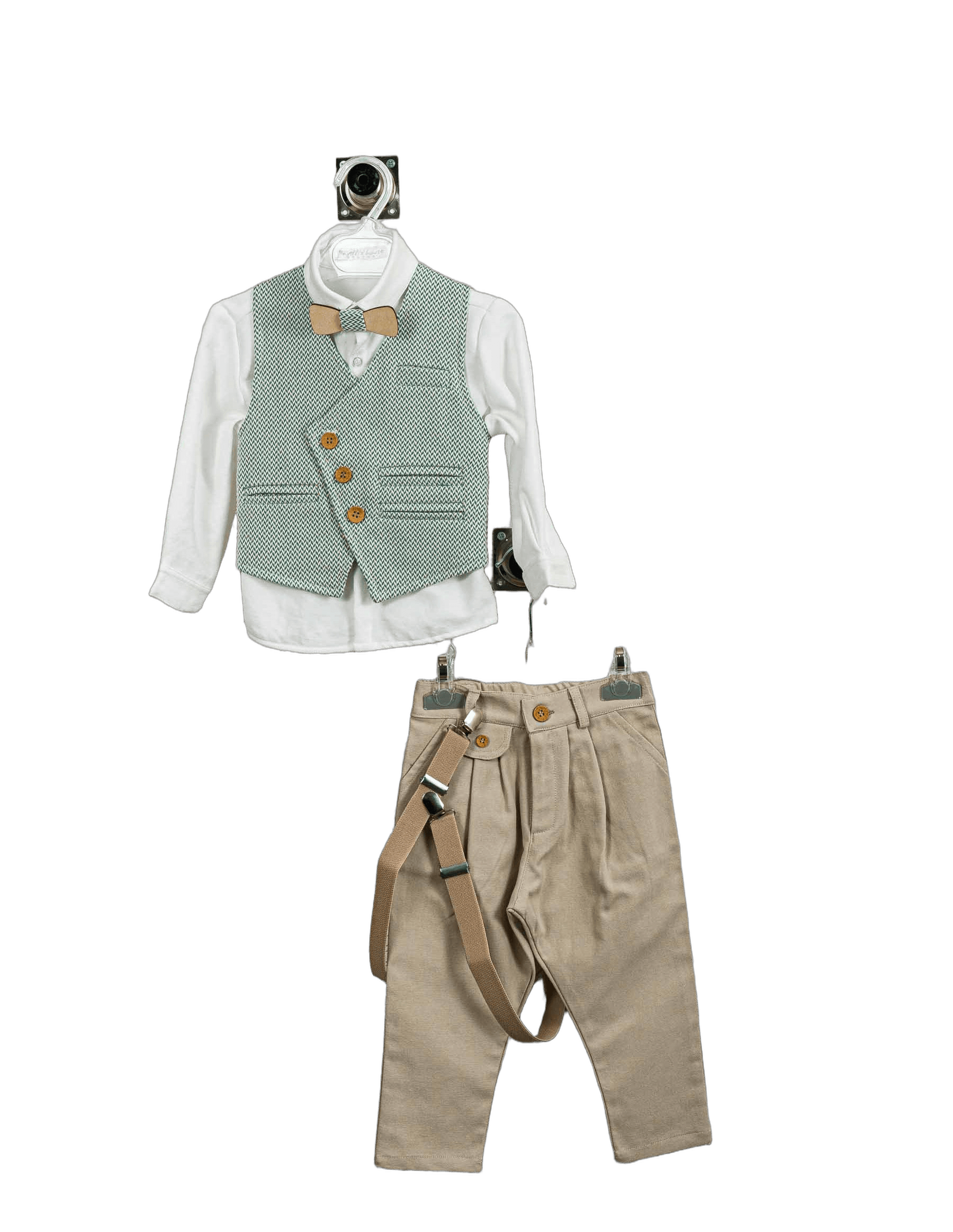 Βαπτιστικό Σετ Αγόρι με Γιλέκο & Παπιγιόν - Λευκό | 263370