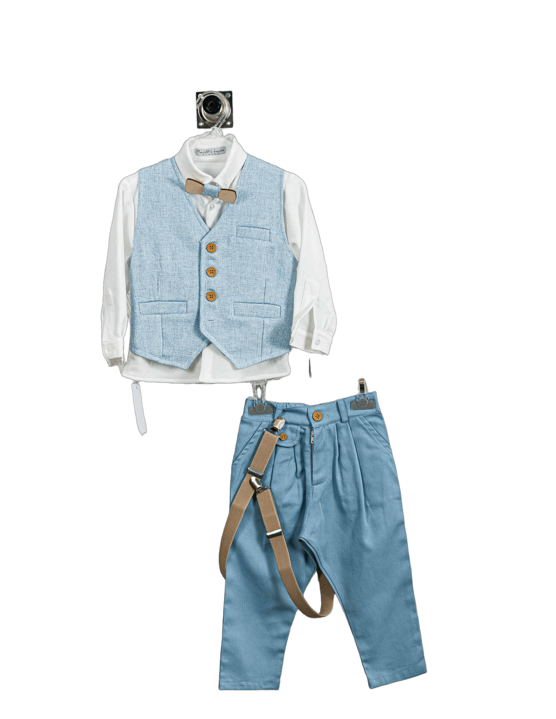 Βαπτιστικό Σετ Αγόρι με Γιλέκο & Παπιγιόν - Λευκό | 266770