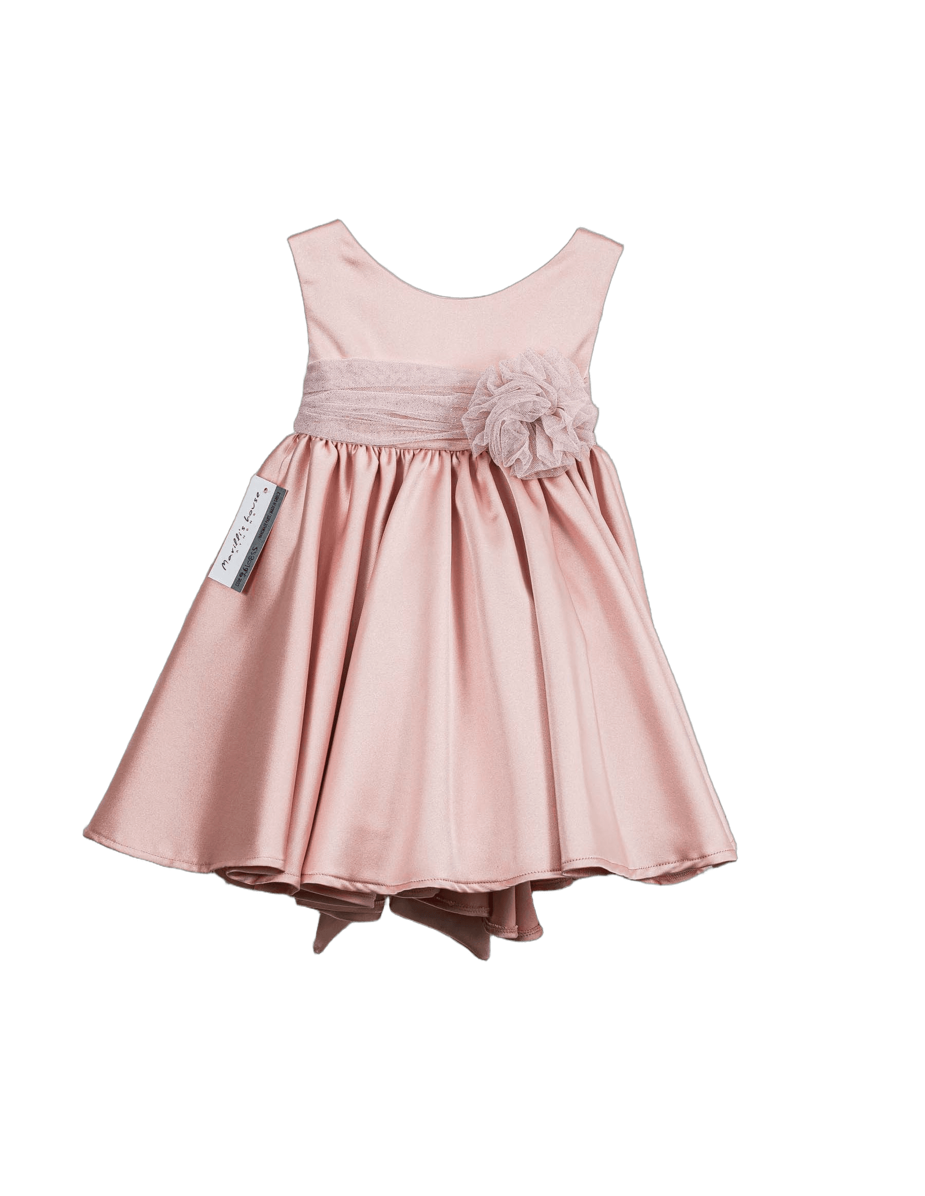 Βαπτιστικό Φόρεμα Σατέν - Ροζ