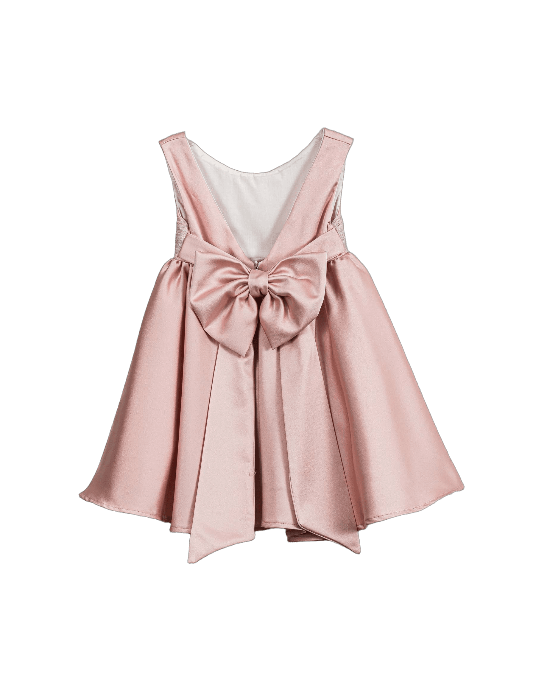 Βαπτιστικό Φόρεμα Σατέν - Ροζ - 2