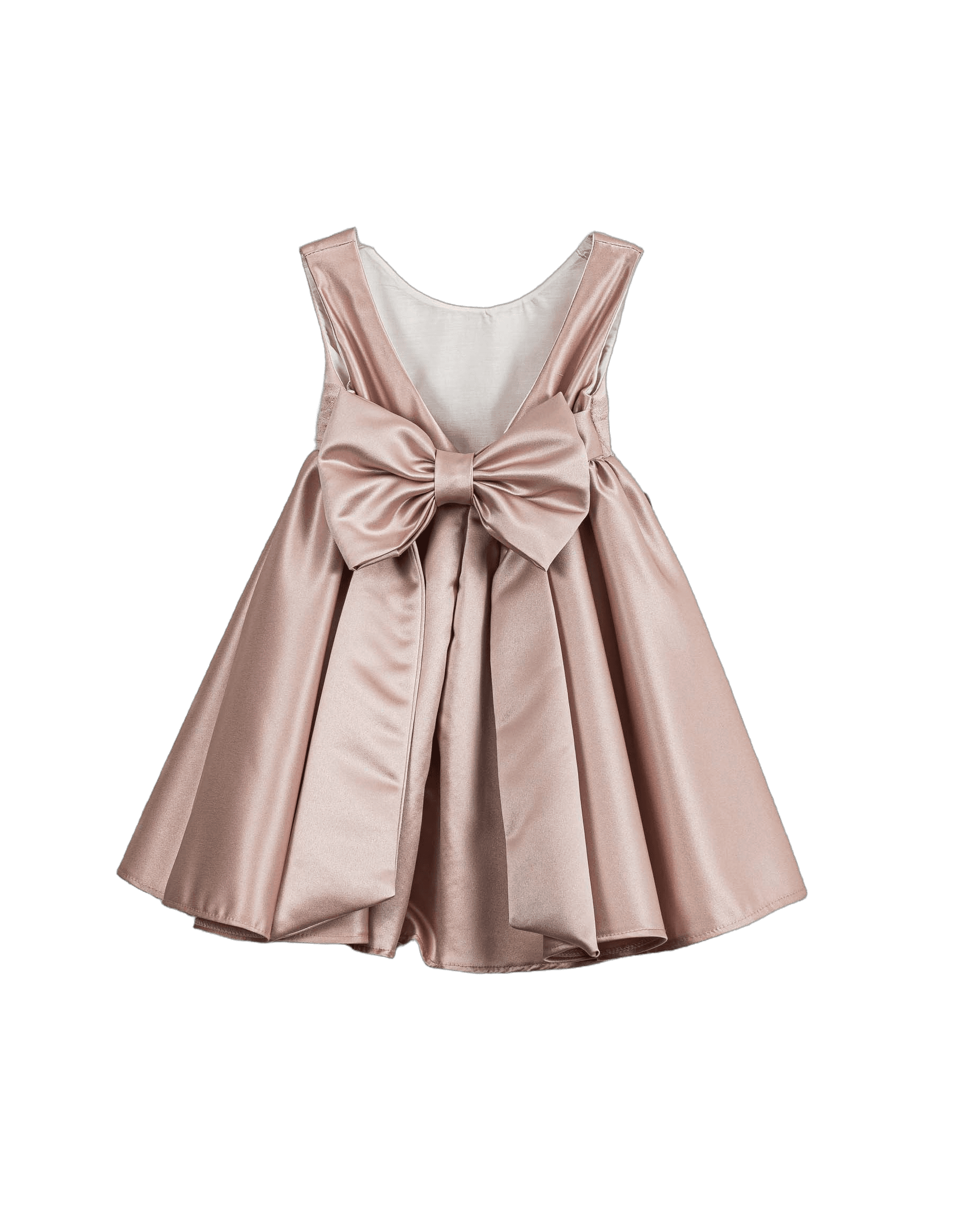 Βαπτιστικό Φόρεμα V-Neck Τούλι - Ροζ - 2