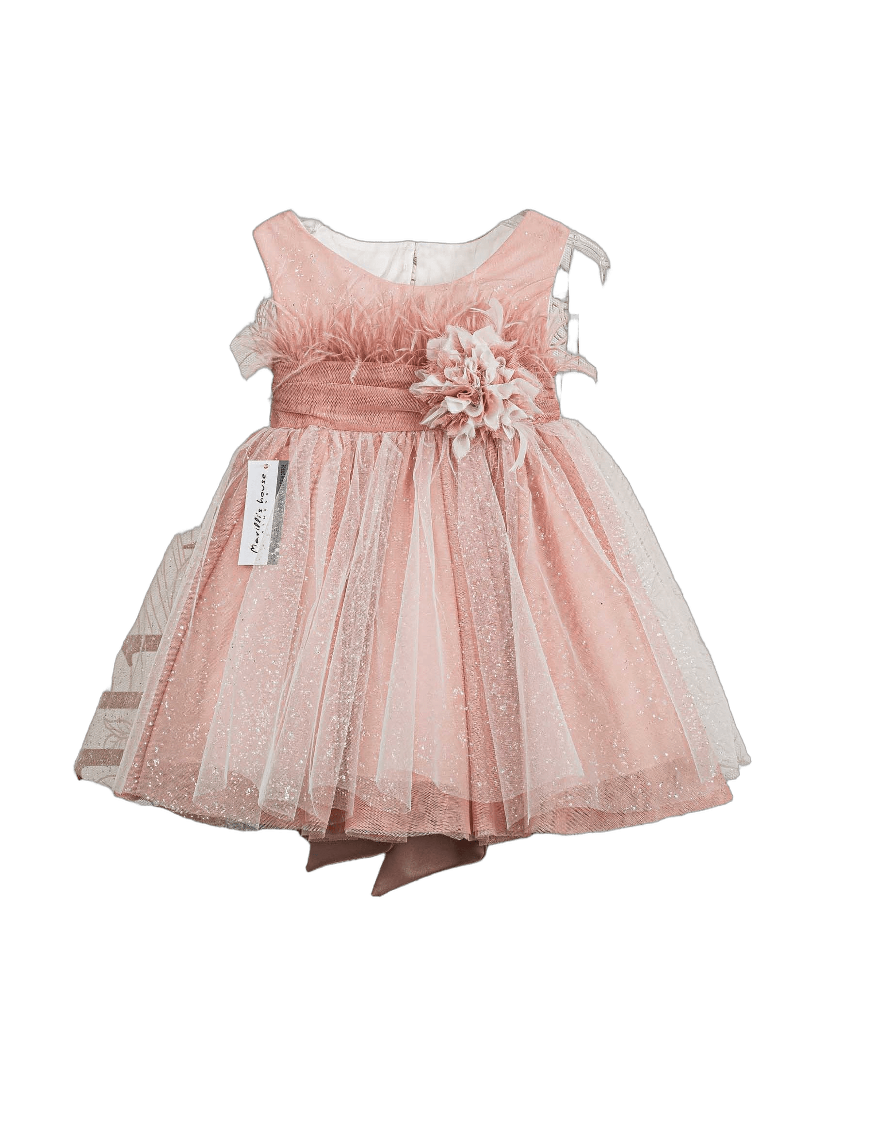 Βαπτιστικό Φόρεμα Πούπουλα Glitter - Ροζ | 2612060