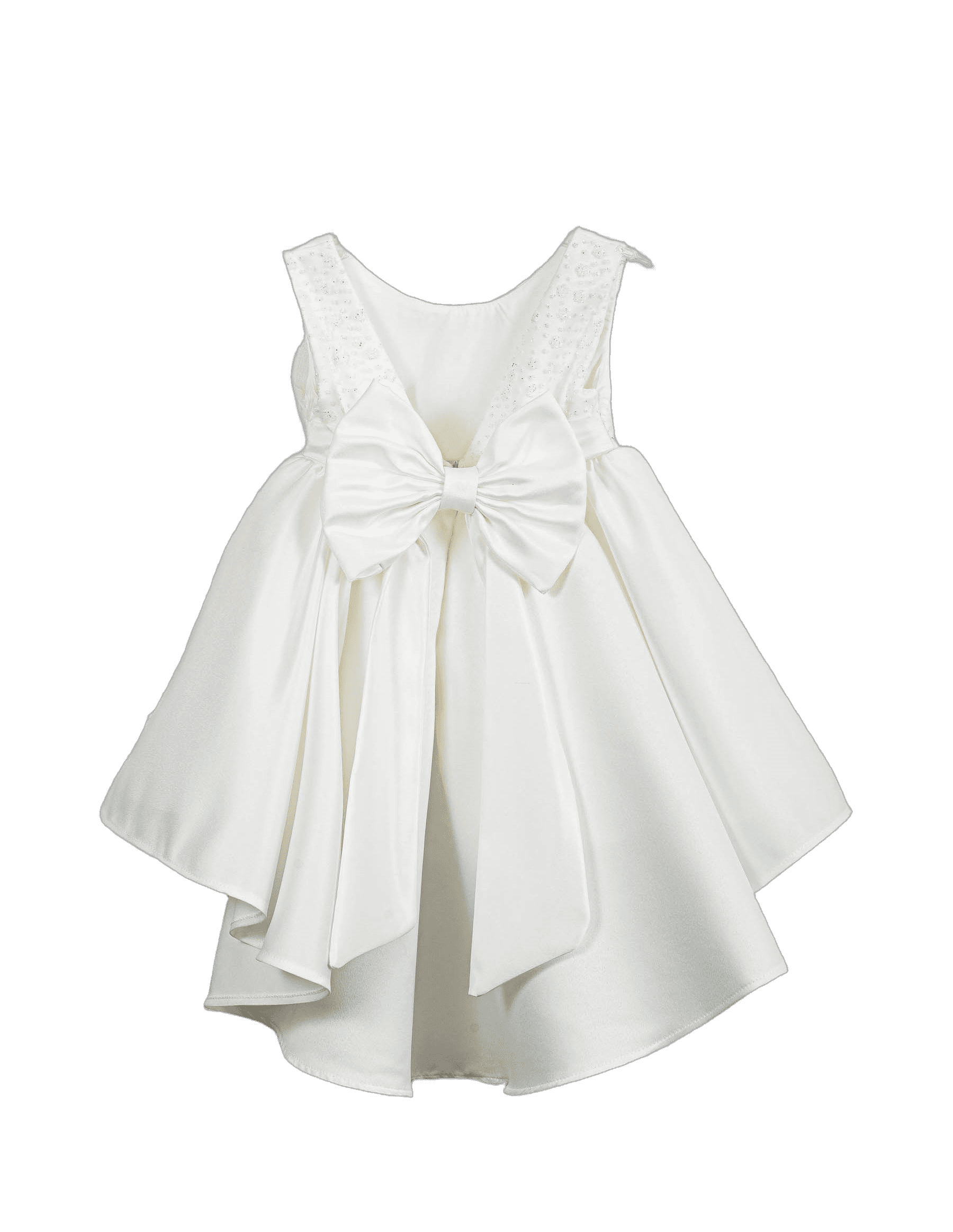 Βαπτιστικό Φόρεμα Δαντέλα Σατέν - Λευκό - 2
