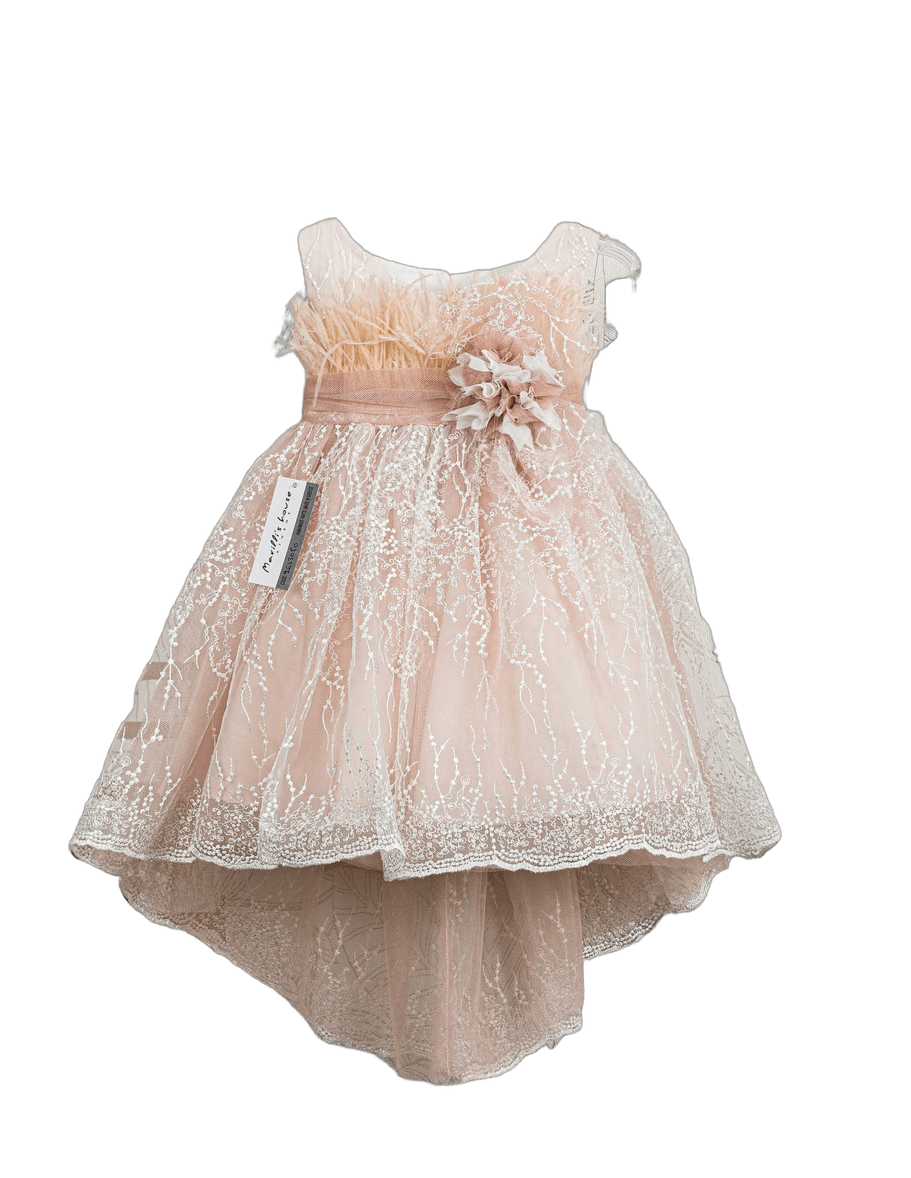 Βαπτιστικό Φόρεμα Πούπουλα Glitter - Ροζ | 2613070