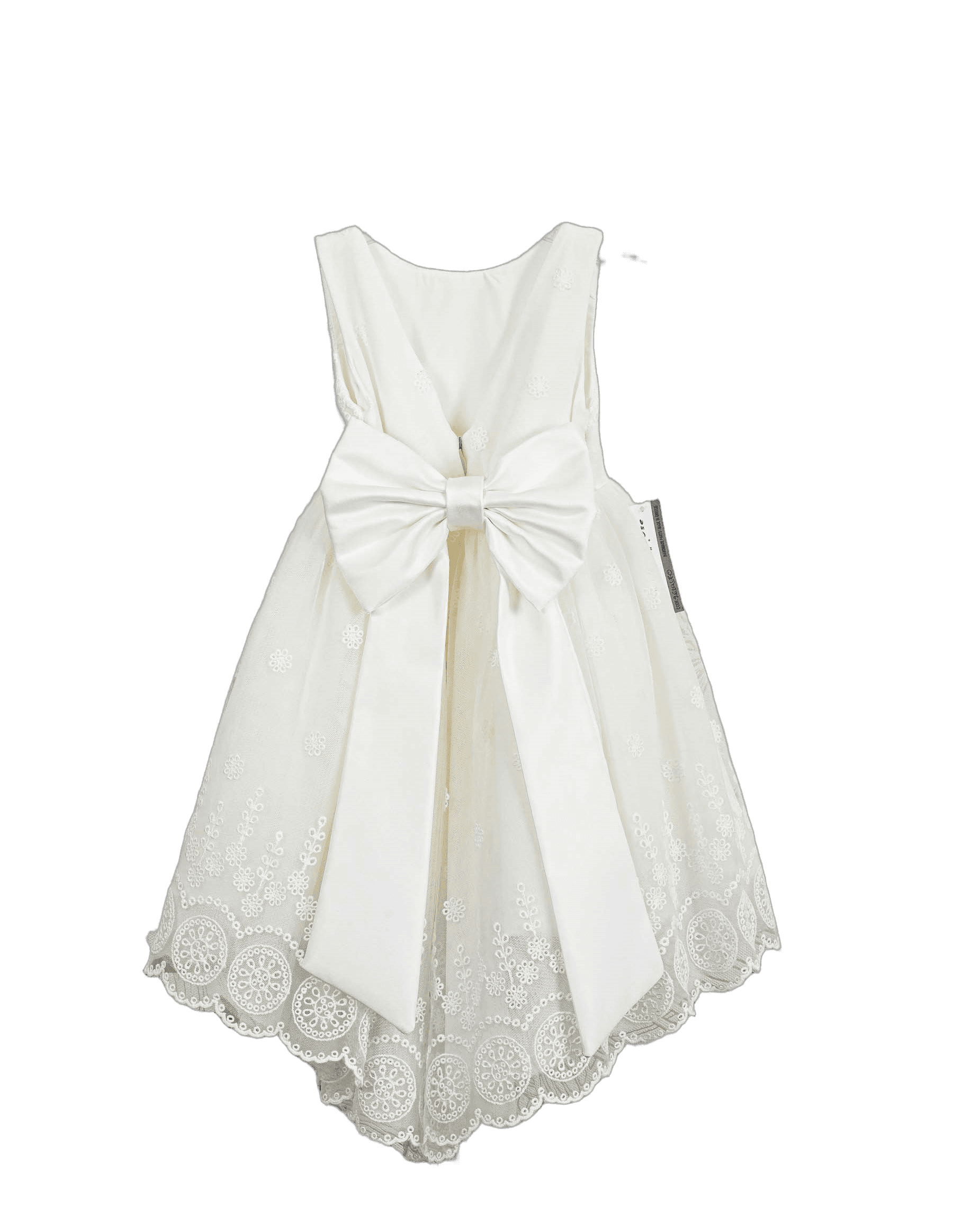 Βαπτιστικό Φόρεμα High-Low Scalloped - Εκρού - 2