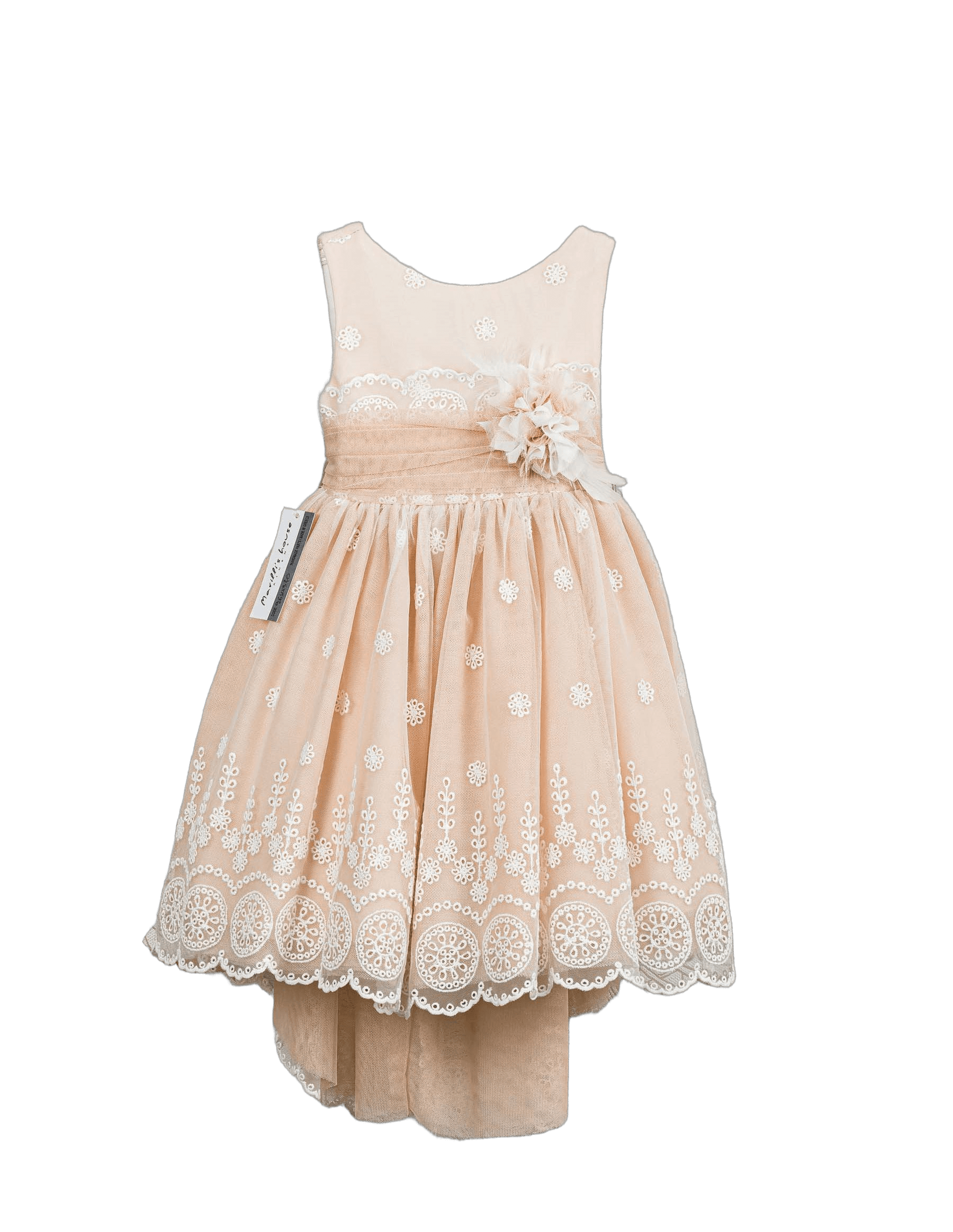 Βαπτιστικό Φόρεμα Ασύμμετρο Σατέν - Λευκό