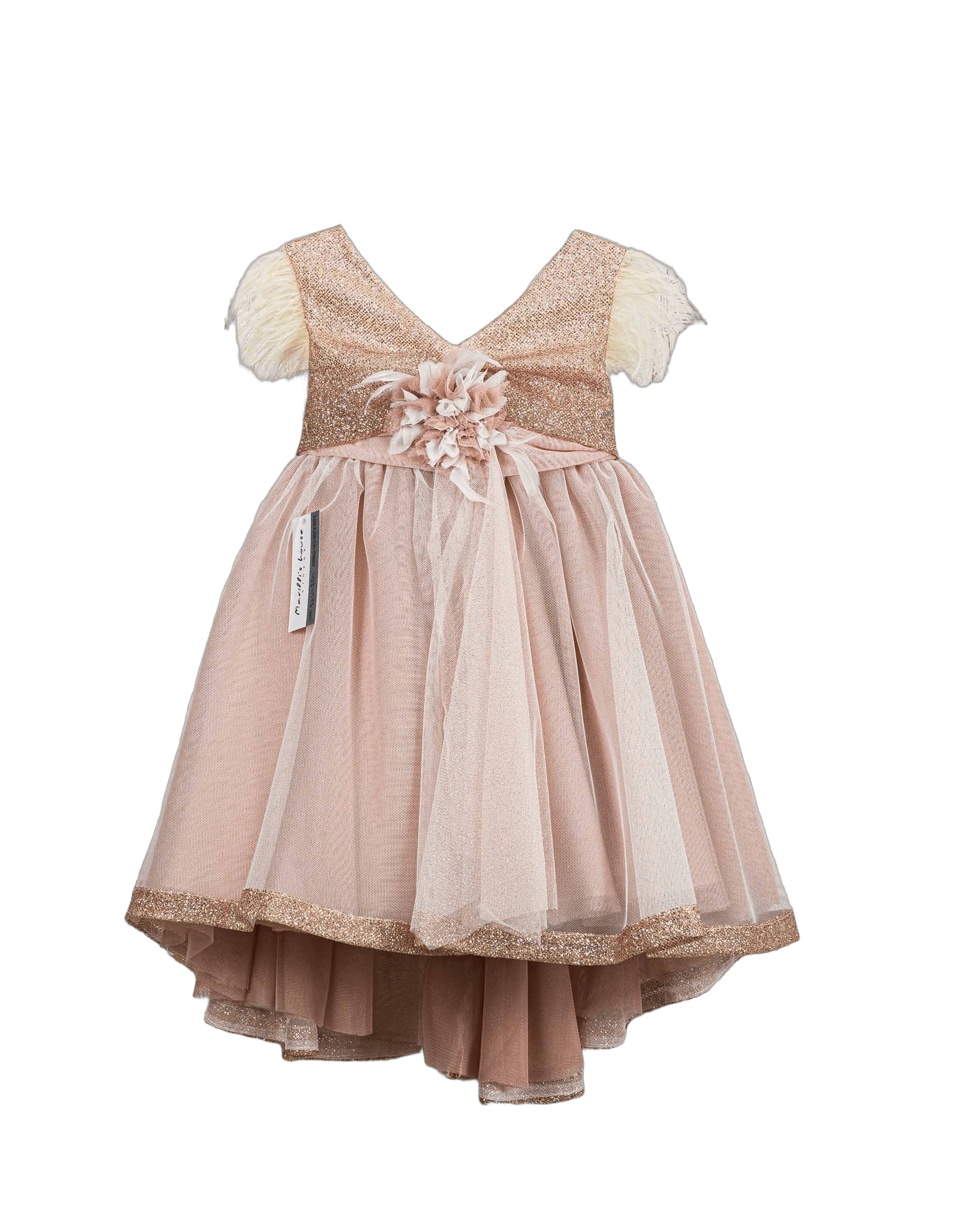 Βαπτιστικό Φόρεμα Πούπουλα Glitter