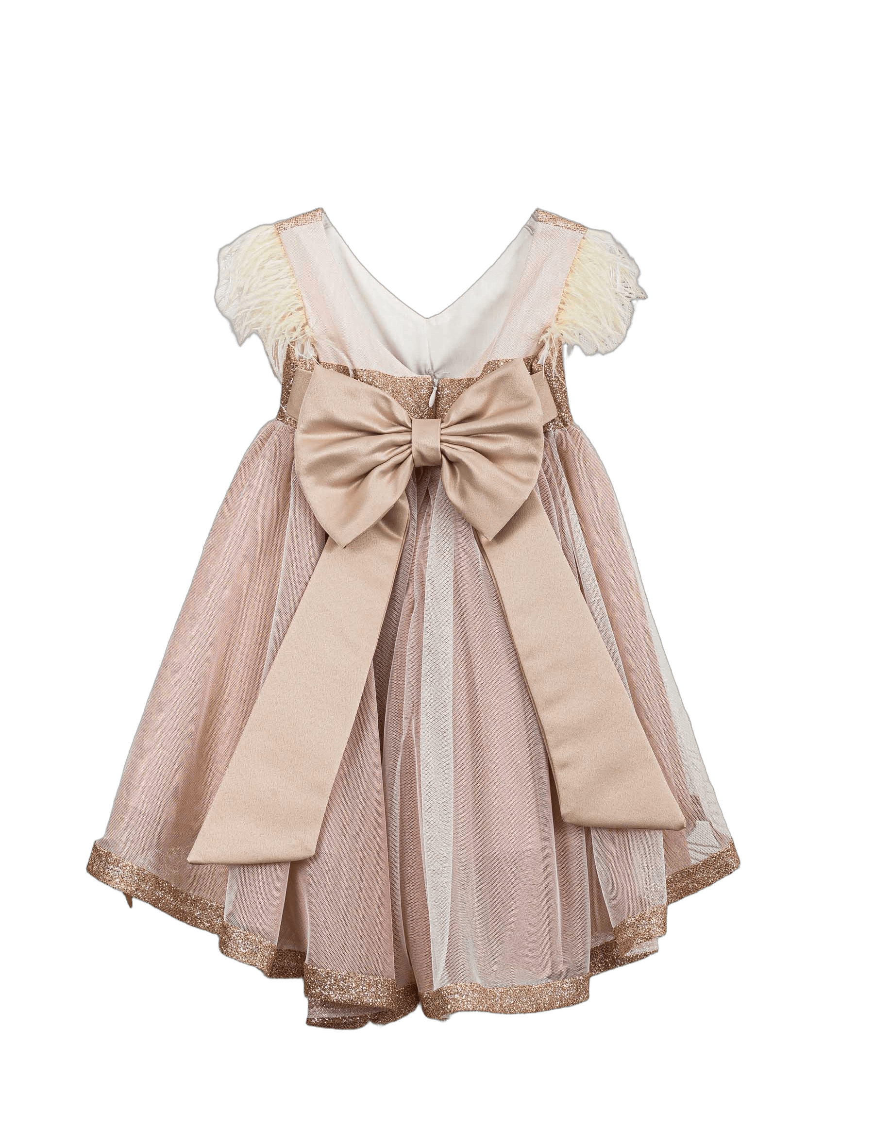 Βαπτιστικό Φόρεμα Πούπουλα Glitter - 2
