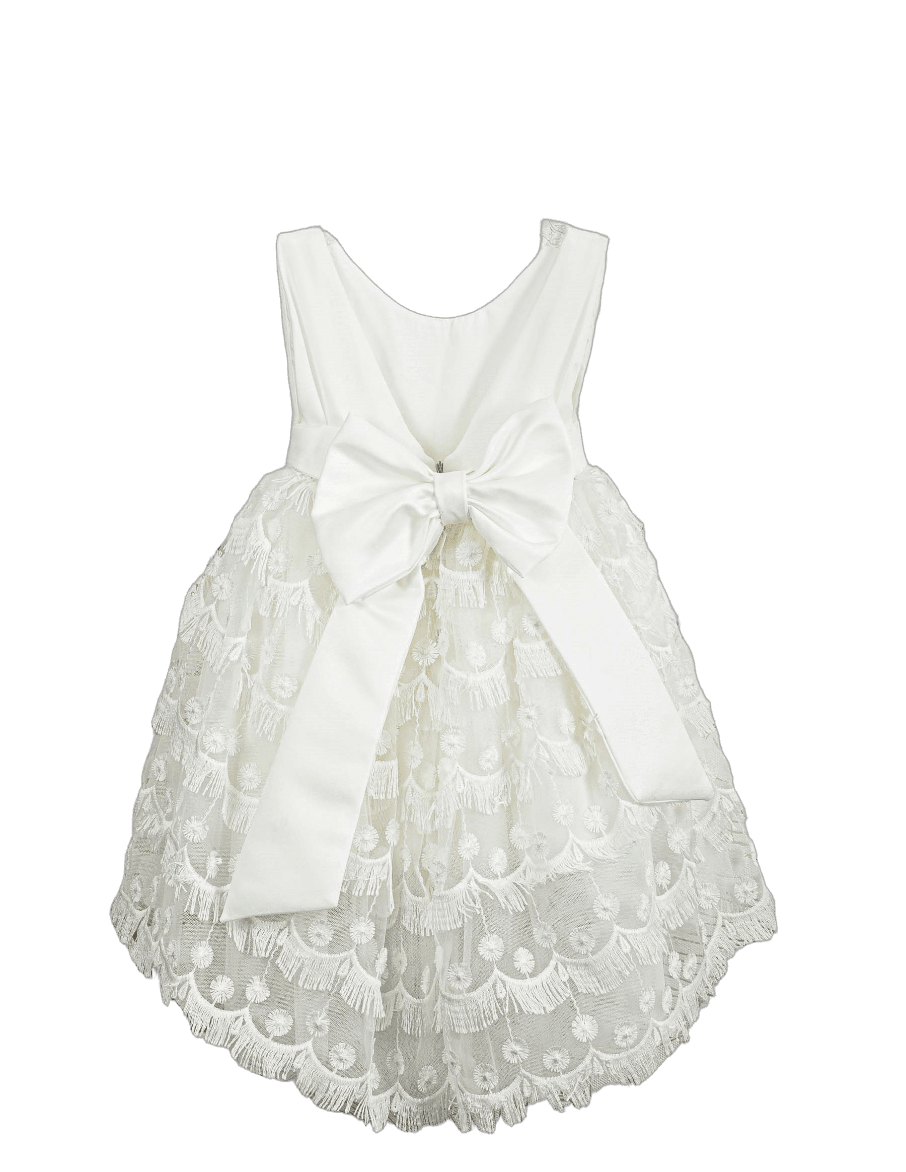 Βαπτιστικό Φόρεμα Κρόσσια Ασύμμετρο - Λευκό - 2