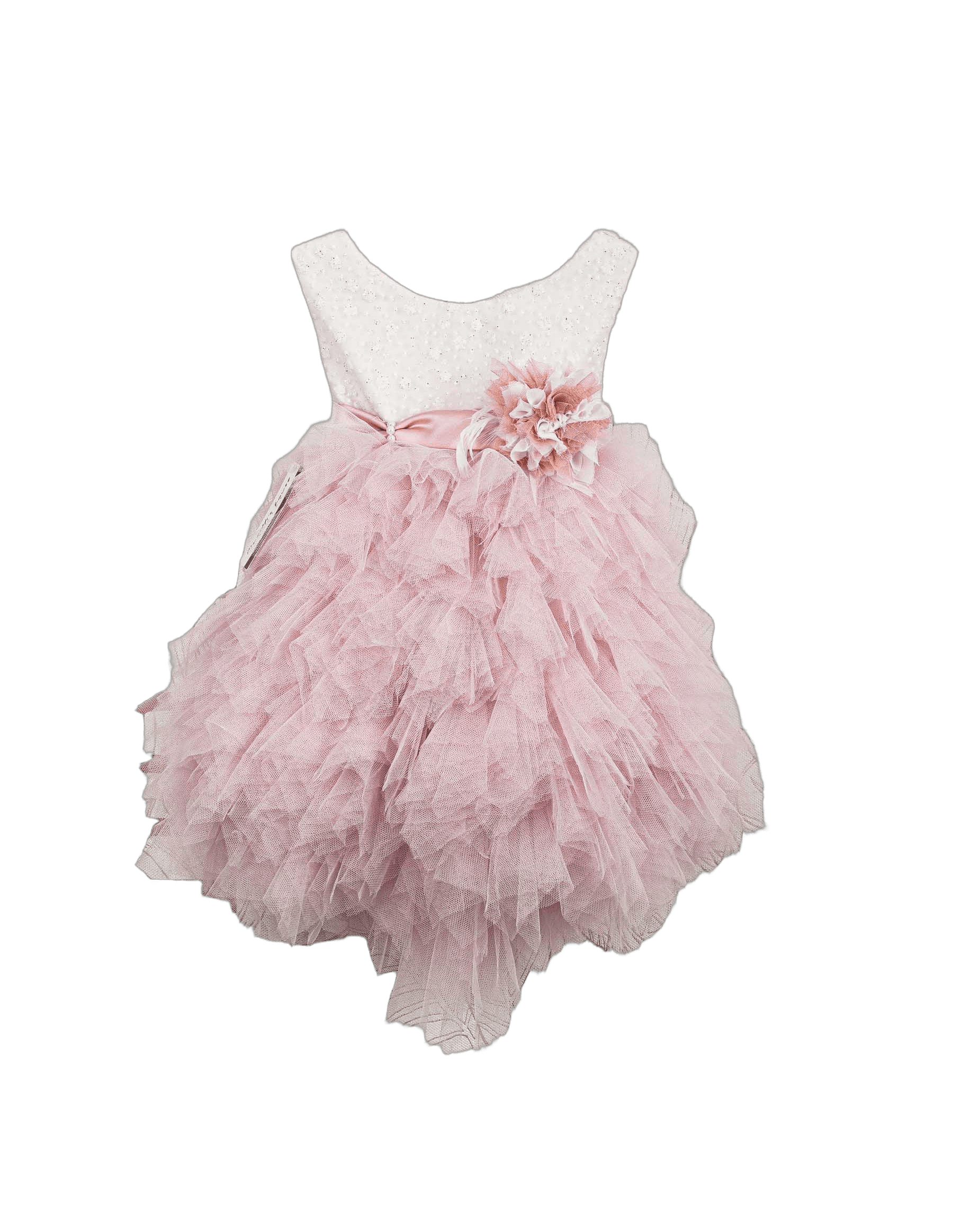 Βαπτιστικό Φόρεμα Τούλι - Ροζ