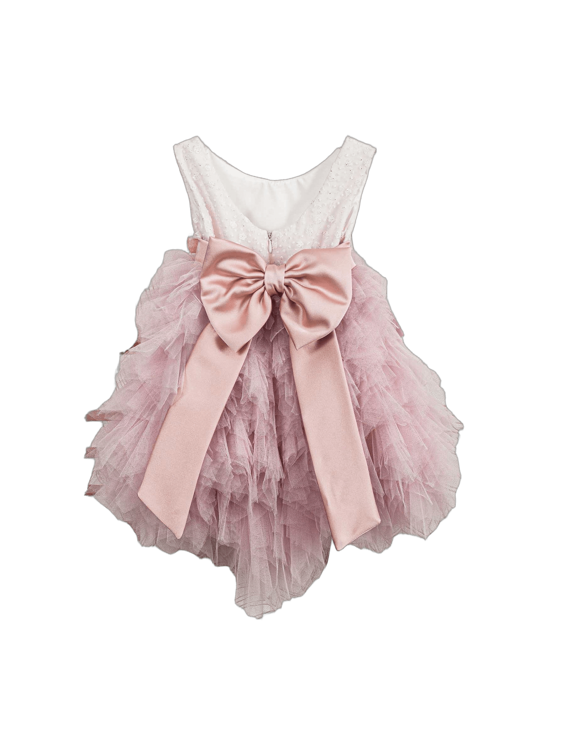 Βαπτιστικό Φόρεμα Τούλι - Ροζ - 2