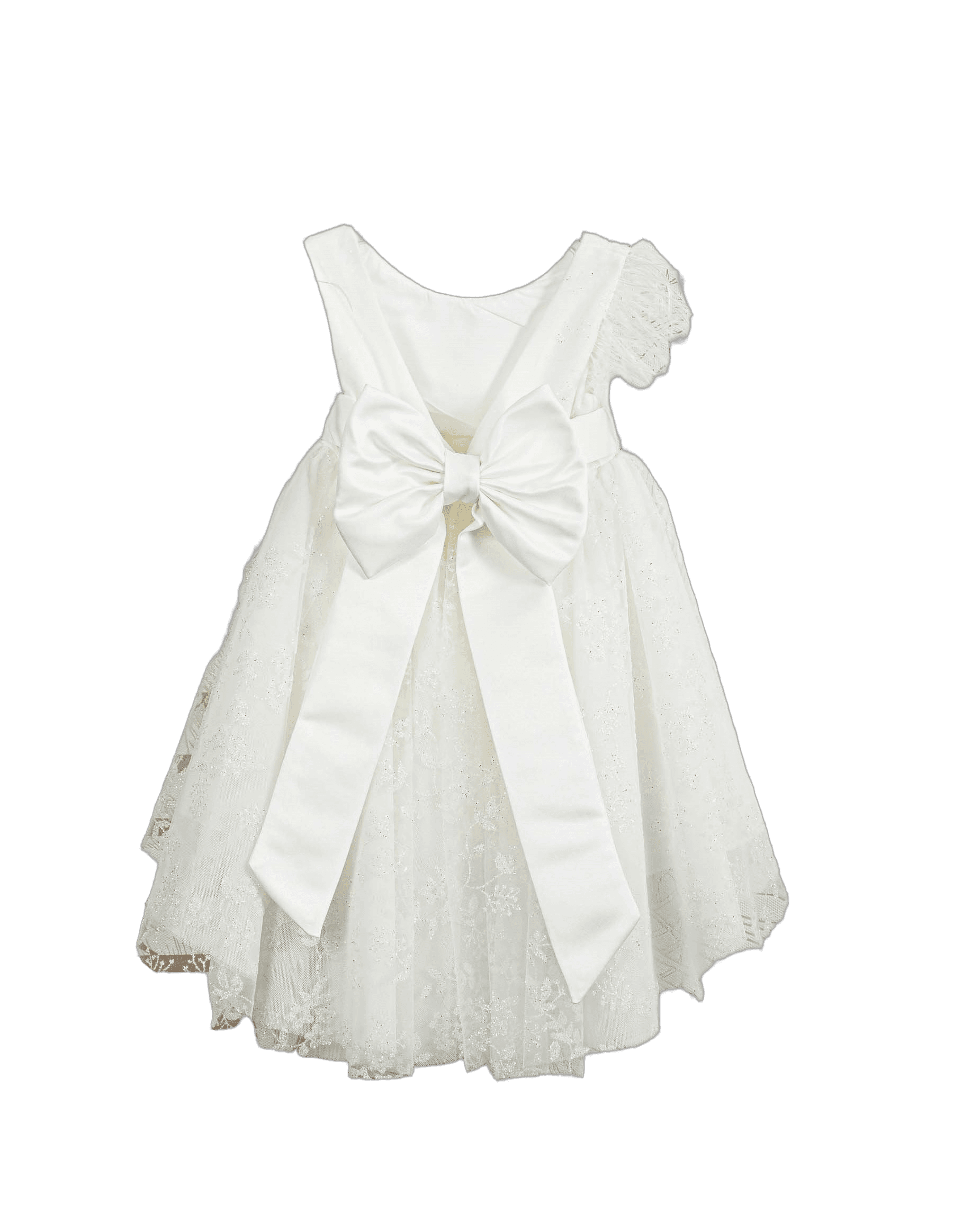 Βαπτιστικό Φόρεμα High-Low Ασύμμετρο - Λευκό Κλασικό - 2