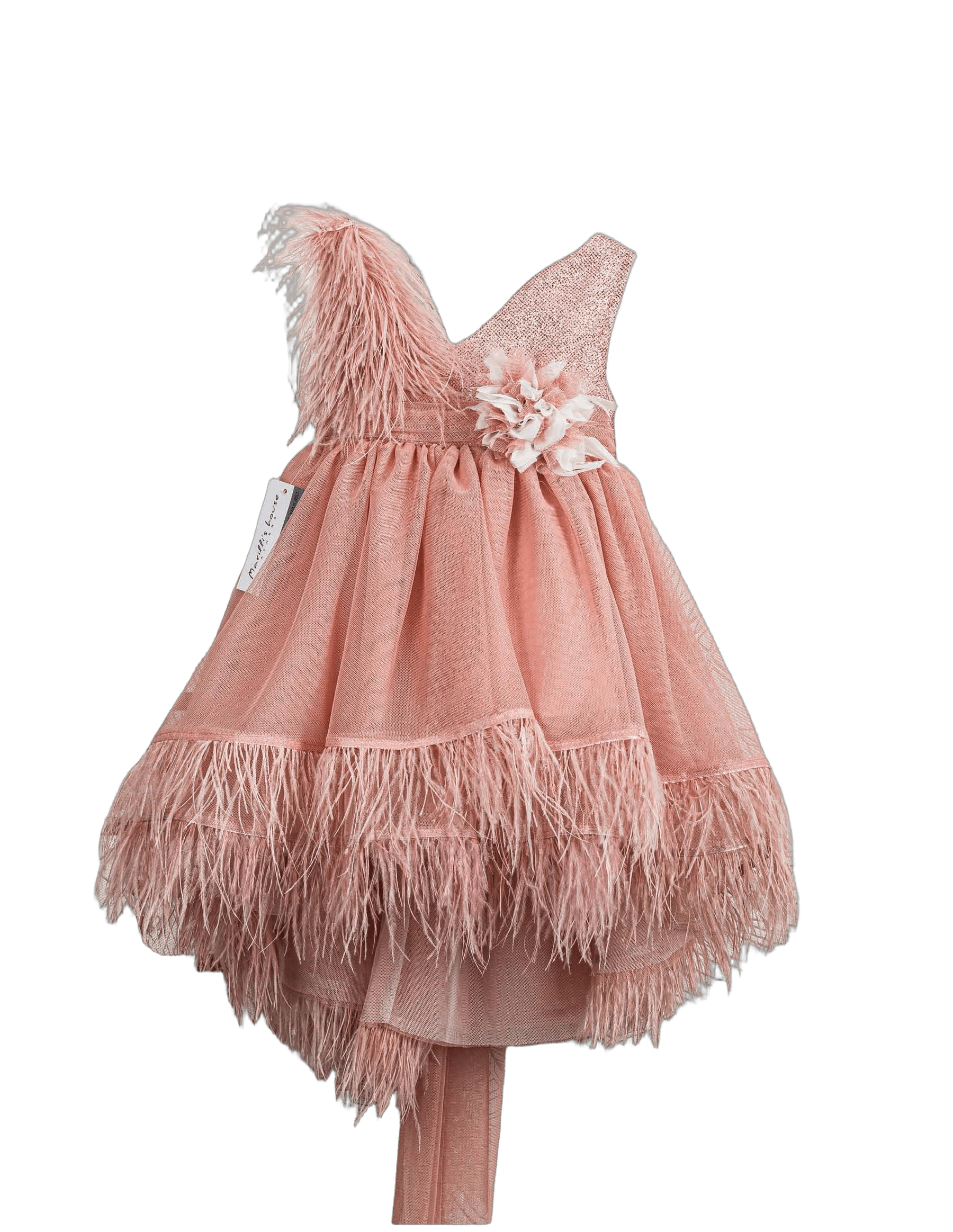 Βαπτιστικό Φόρεμα Πούπουλα Glitter - Ροζ | 2618485