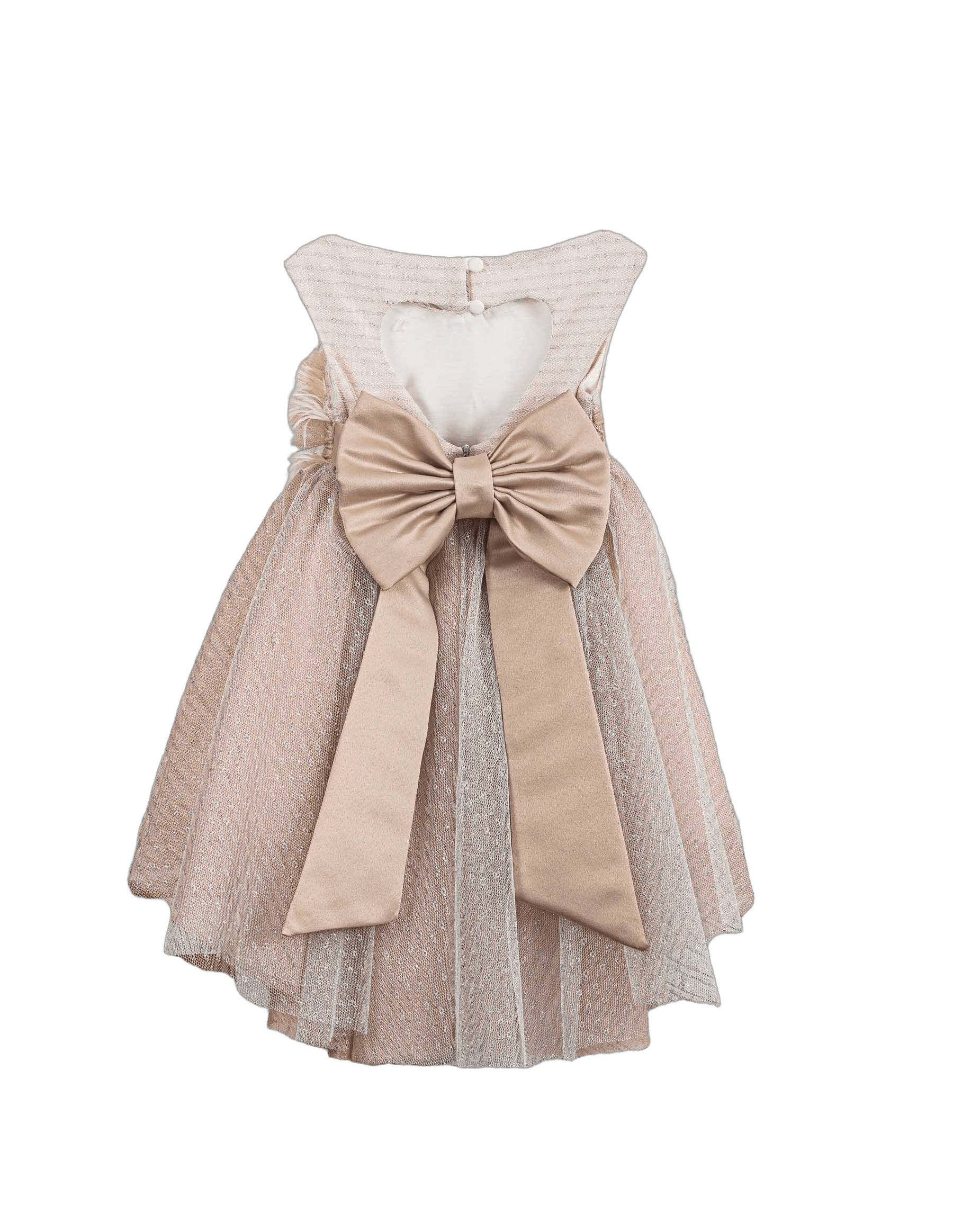 Βαπτιστικό Φόρεμα Πούπουλα High-Low - 2