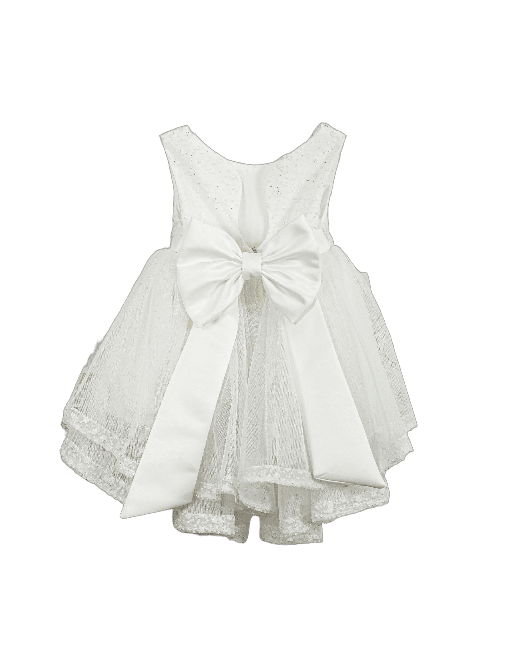 Βαπτιστικό Φόρεμα High-Low Δαντέλα - Λευκό - 2