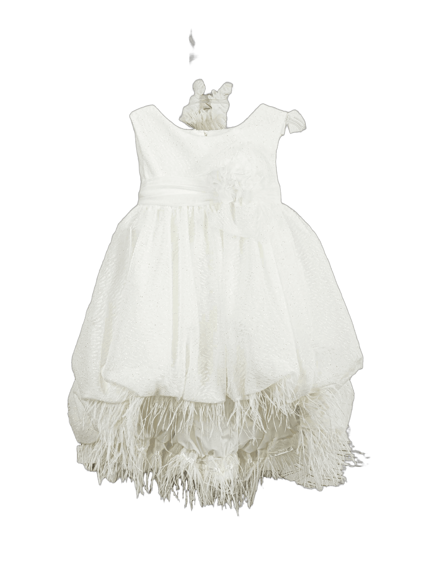 Βαπτιστικό Φόρεμα Πούπουλα Τούλι - Λευκό