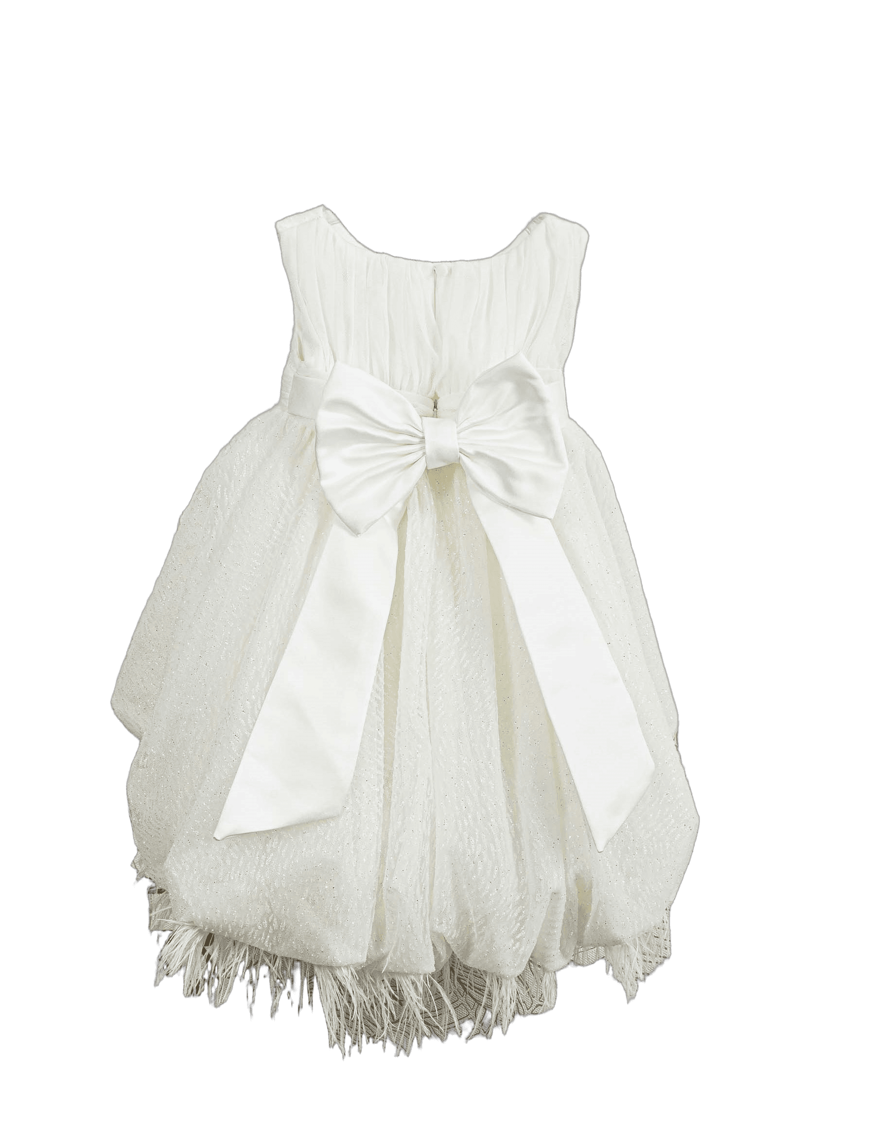 Βαπτιστικό Φόρεμα Πούπουλα Τούλι - Λευκό - 2