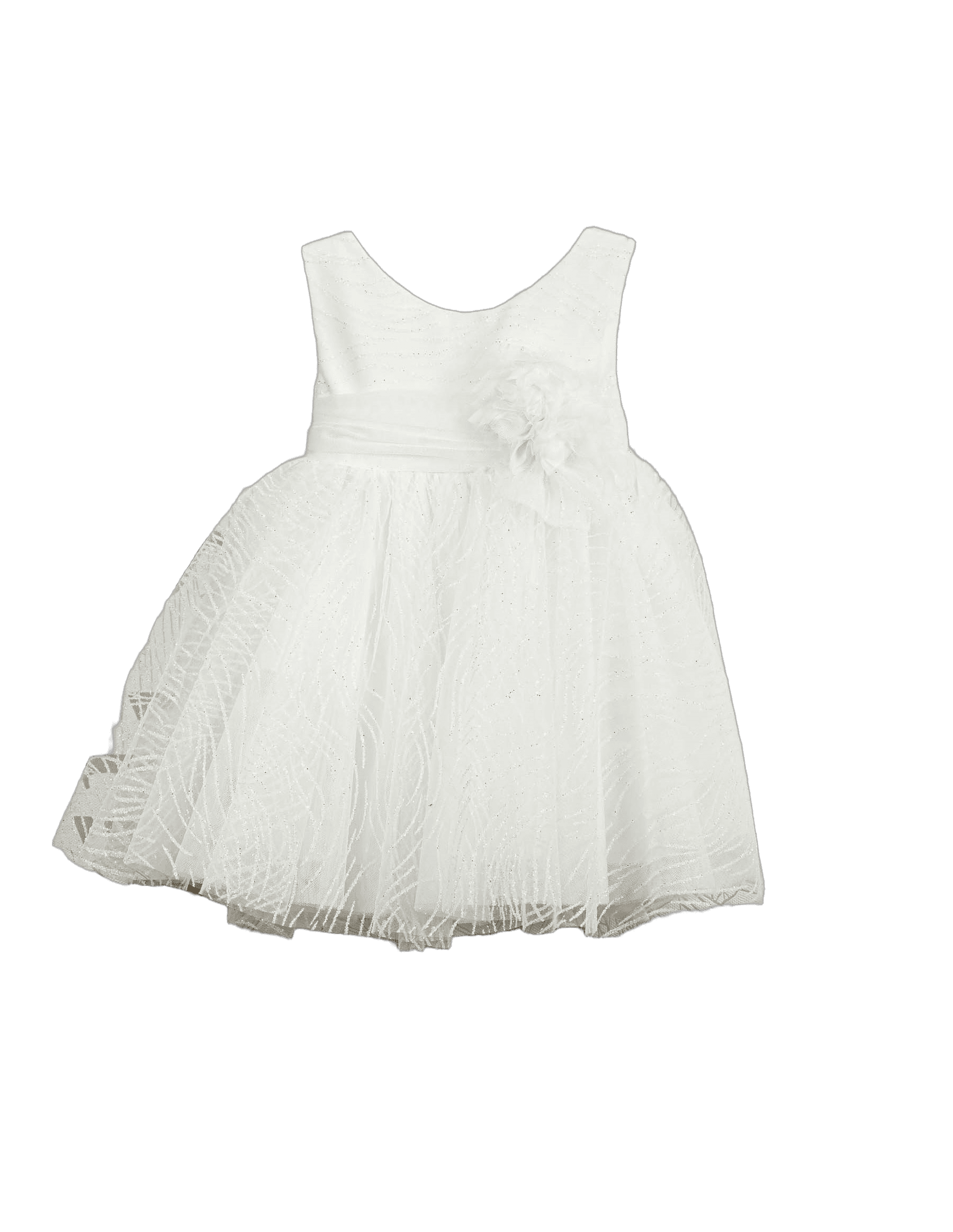 Βαπτιστικό Φόρεμα Ανάγλυφο Τούλι - Λευκό