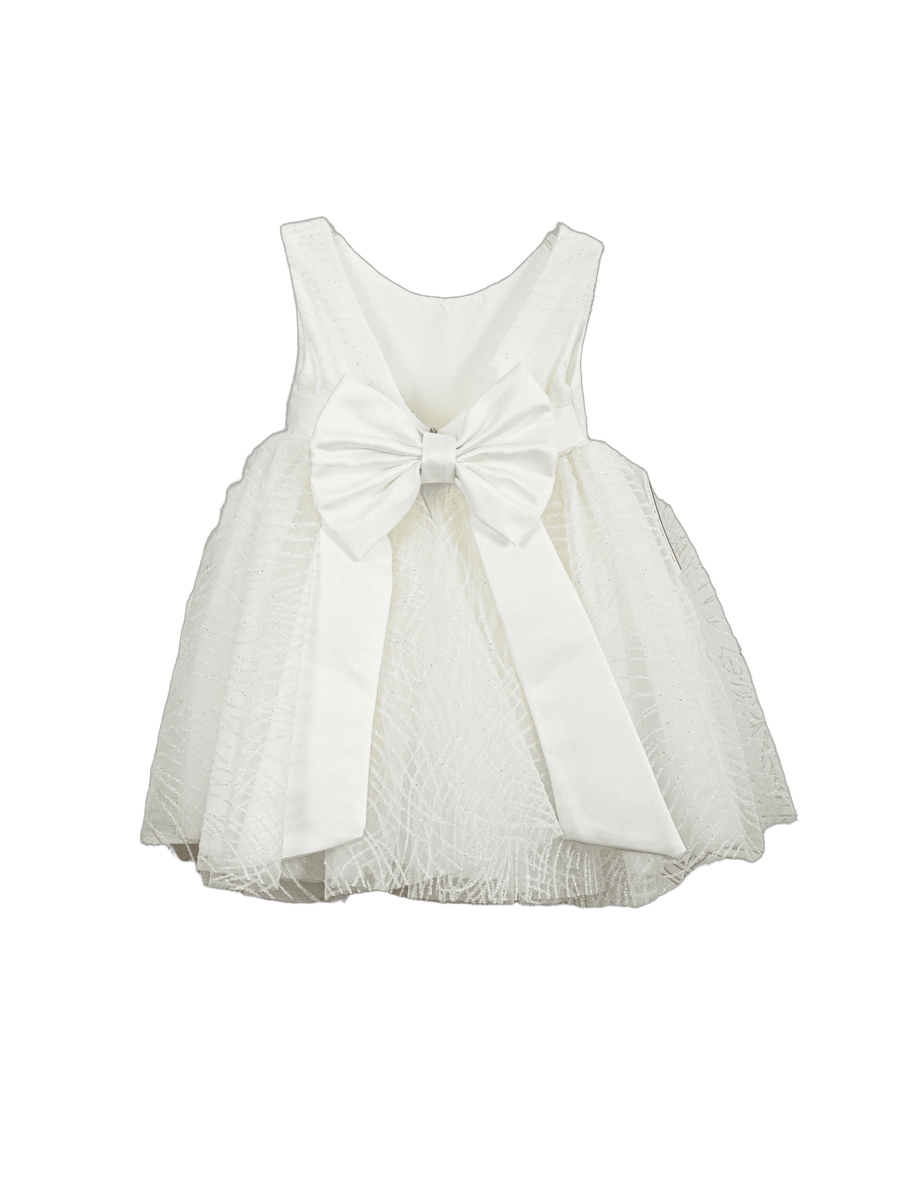 Βαπτιστικό Φόρεμα Ανάγλυφο Τούλι - Λευκό - 2