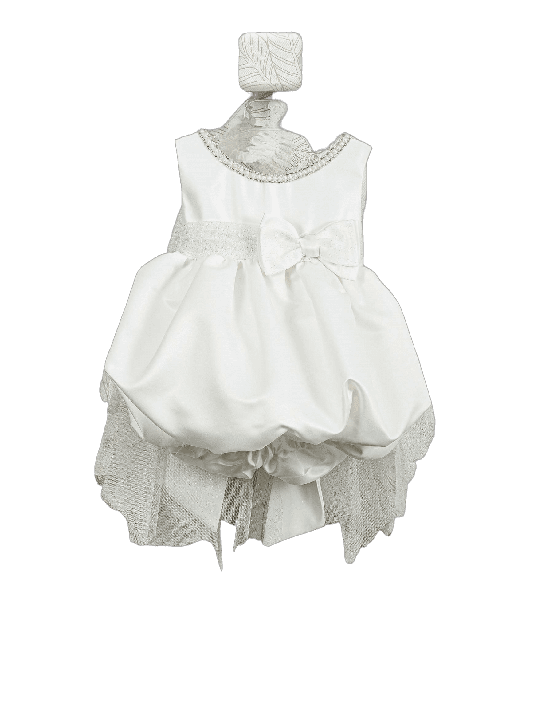 Βαπτιστικό Φόρεμα Balloon Τούλι - Λευκό