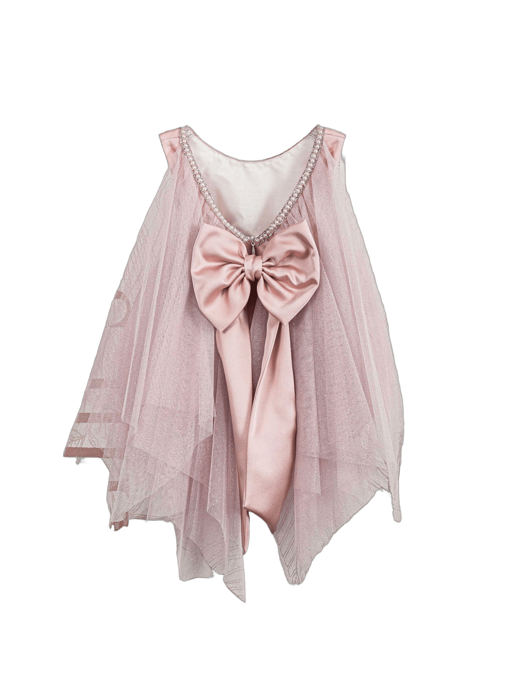 Βαπτιστικό Φόρεμα Balloon Τούλι - Ροζ - 2