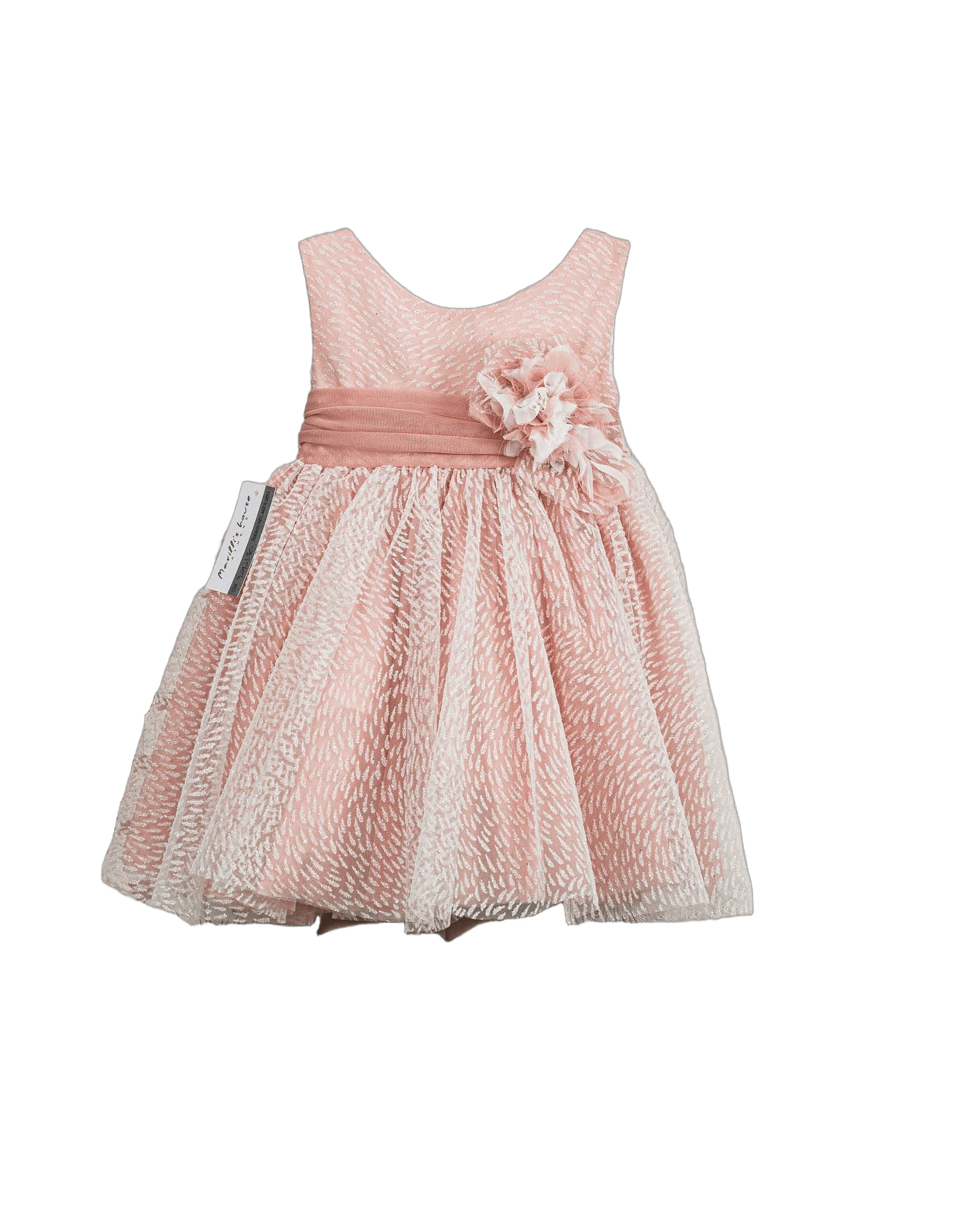 Βαπτιστικό Φόρεμα Ανάγλυφο Σατέν - Ροζ