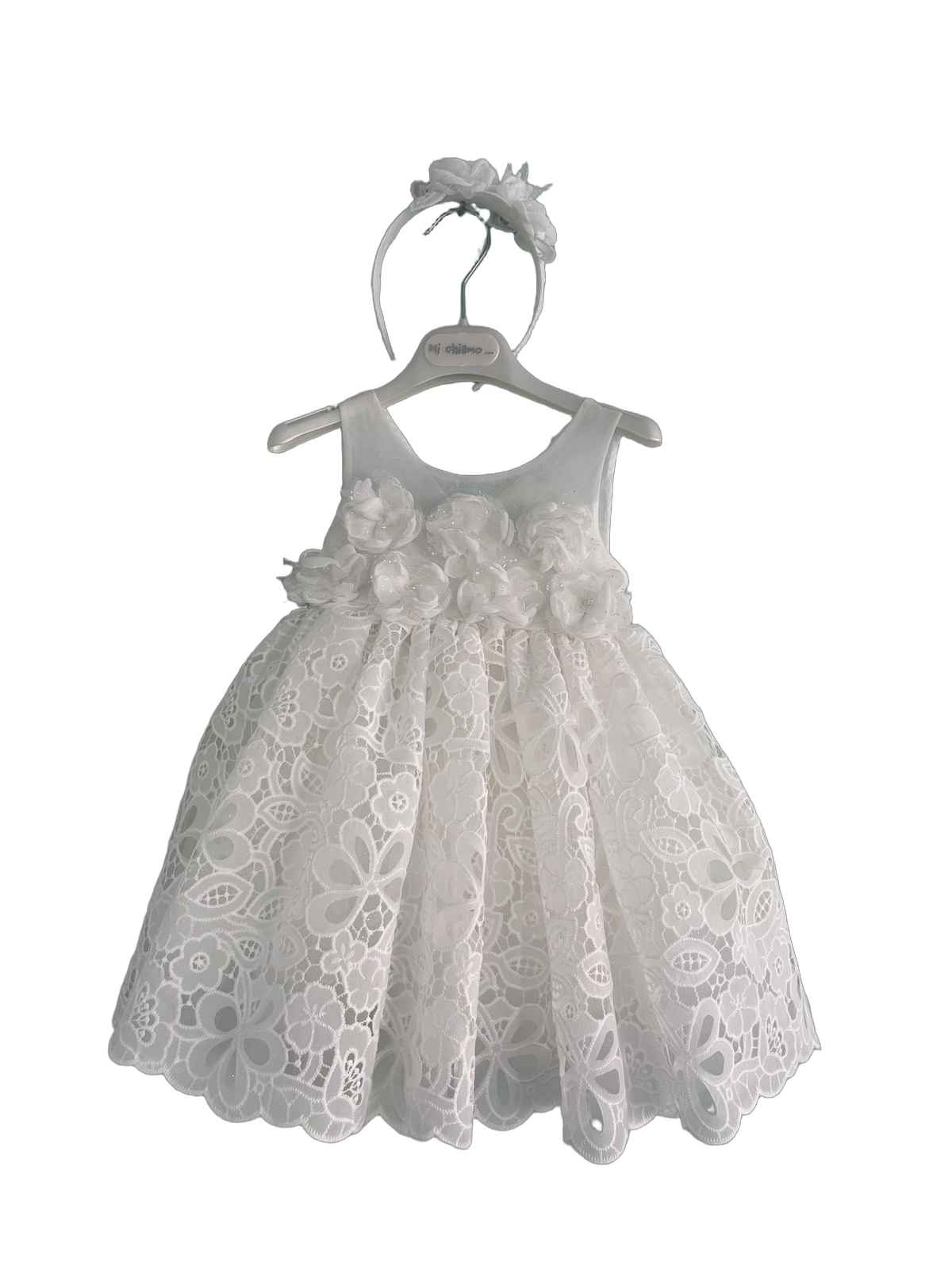 Βαφτιστικό Φόρεμα Balloon με Πούπουλα - Λευκό