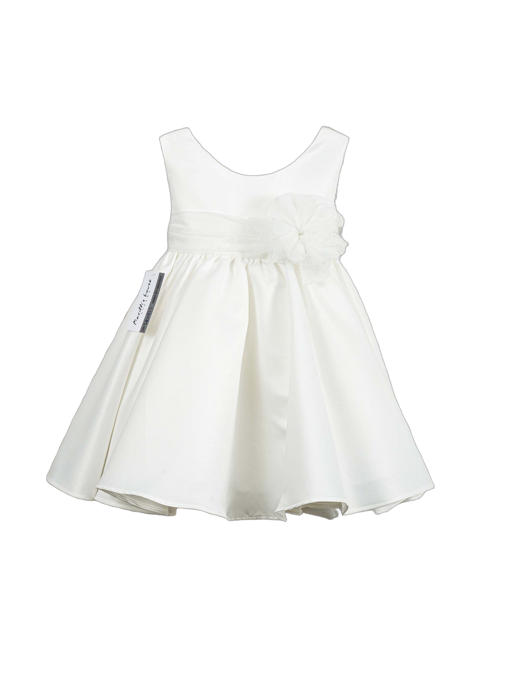 Βαπτιστικό Φόρεμα Σατέν - Λευκό