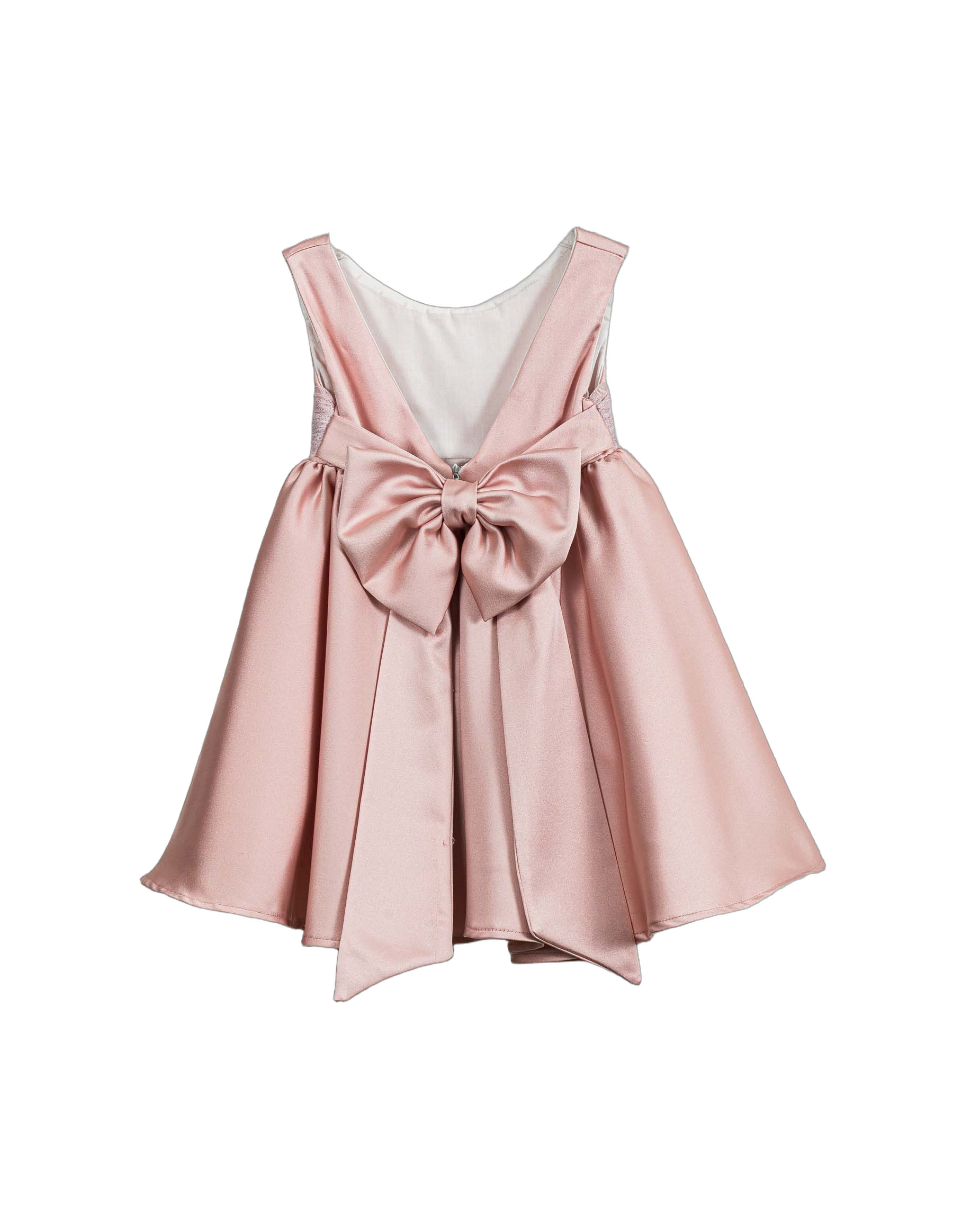 Βαπτιστικό Φόρεμα Σατέν - Ροζ - 2