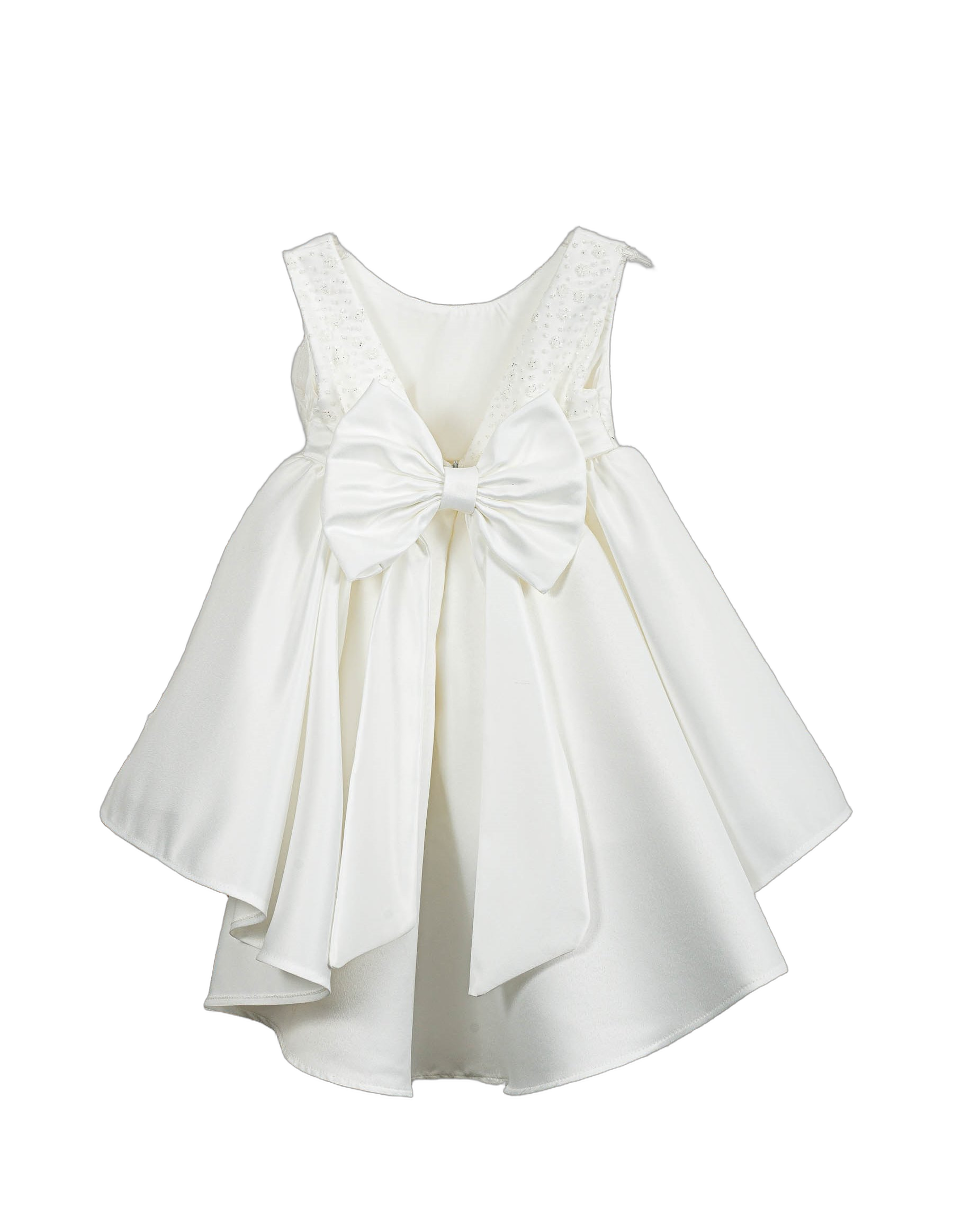 Βαπτιστικό Φόρεμα Δαντέλα Σατέν - Λευκό - 2