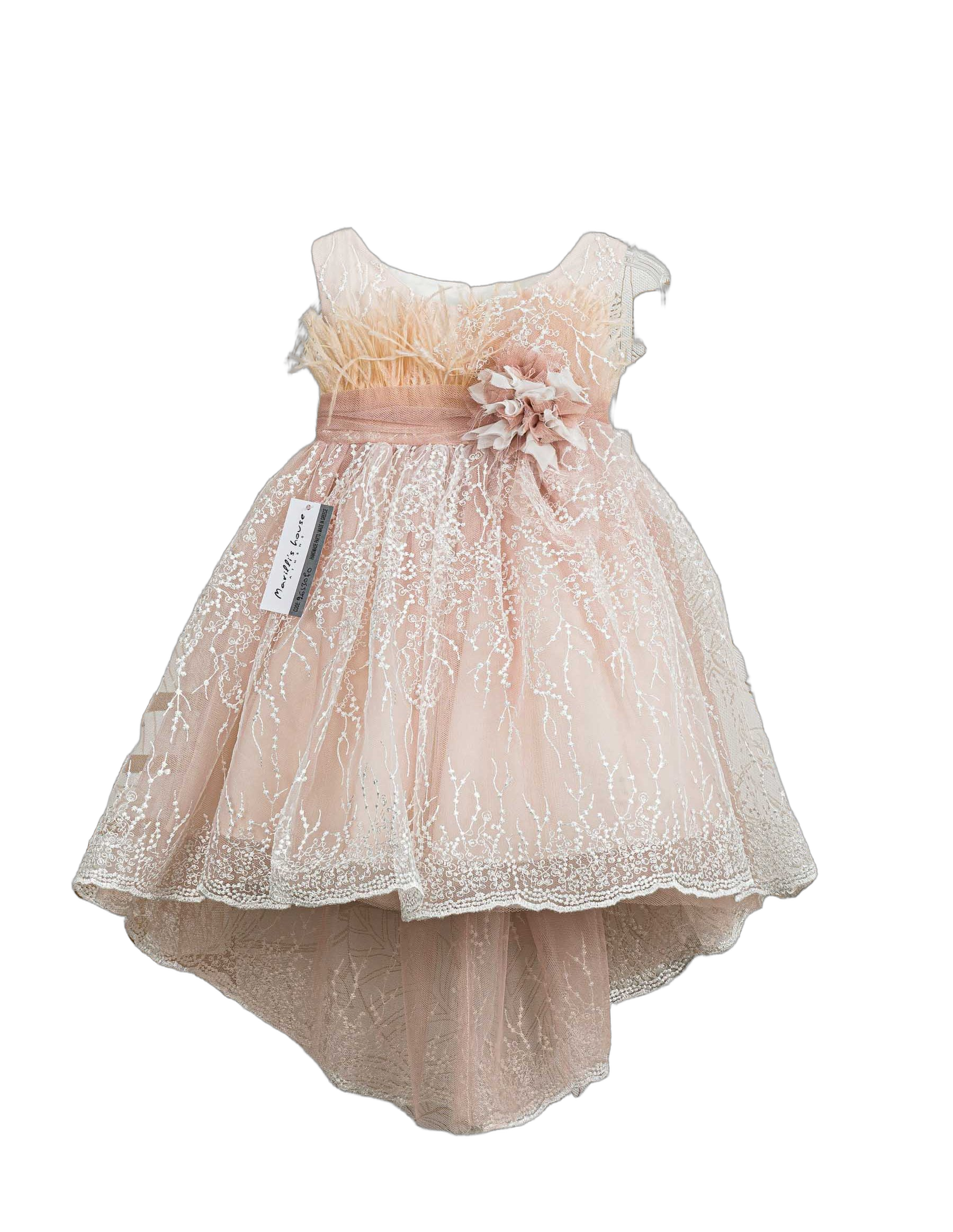 Βαπτιστικό Φόρεμα Πούπουλα Glitter - Ροζ | 2613070