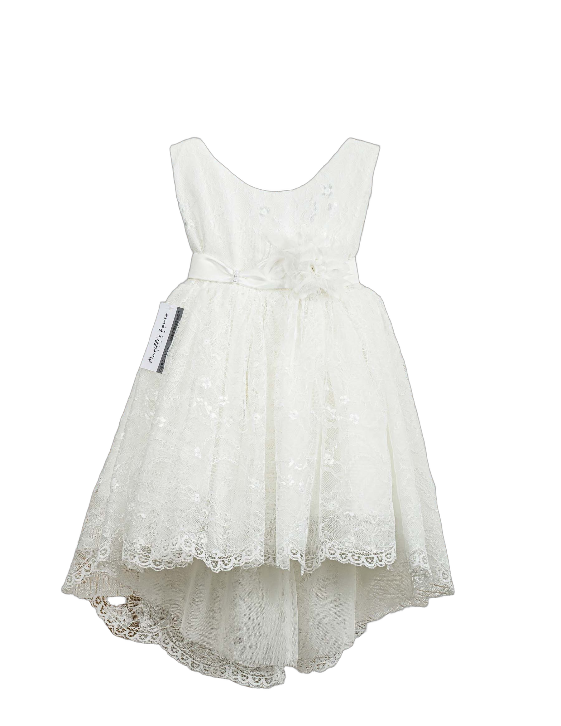 Βαπτιστικό Φόρεμα High-Low Ασύμμετρο - Εκρού