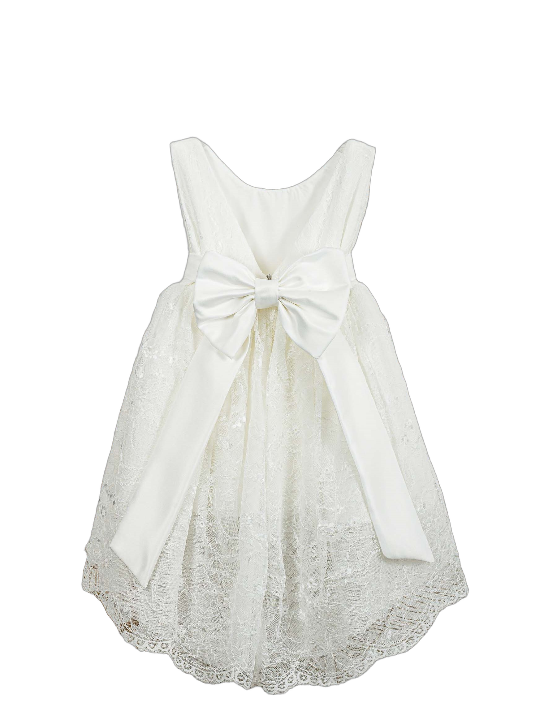 Βαπτιστικό Φόρεμα High-Low Ασύμμετρο - Εκρού - 2