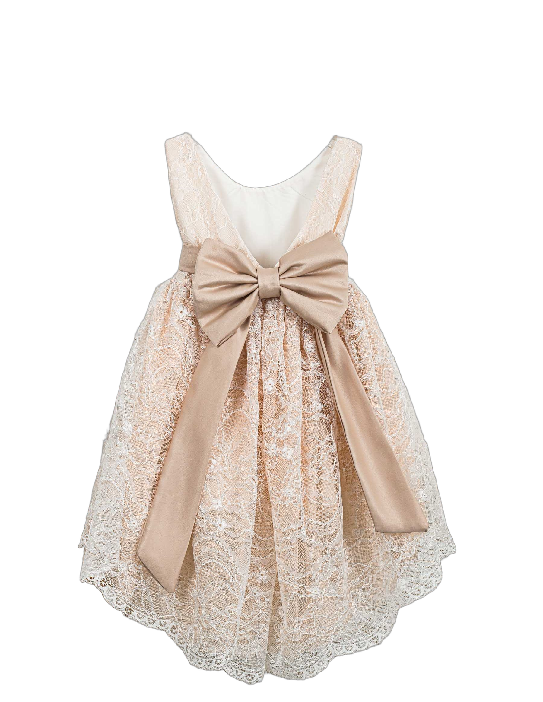 Βαπτιστικό Φόρεμα High-Low Ασύμμετρο - Λευκό - 2