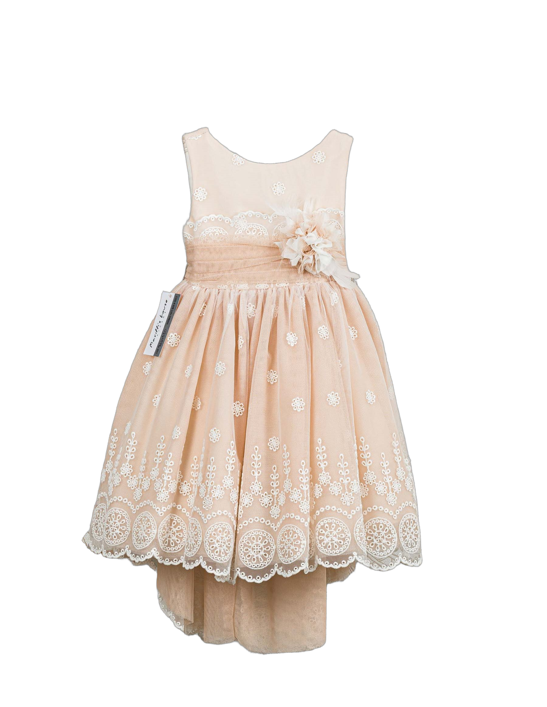 Βαπτιστικό Φόρεμα Ασύμμετρο Σατέν - Λευκό