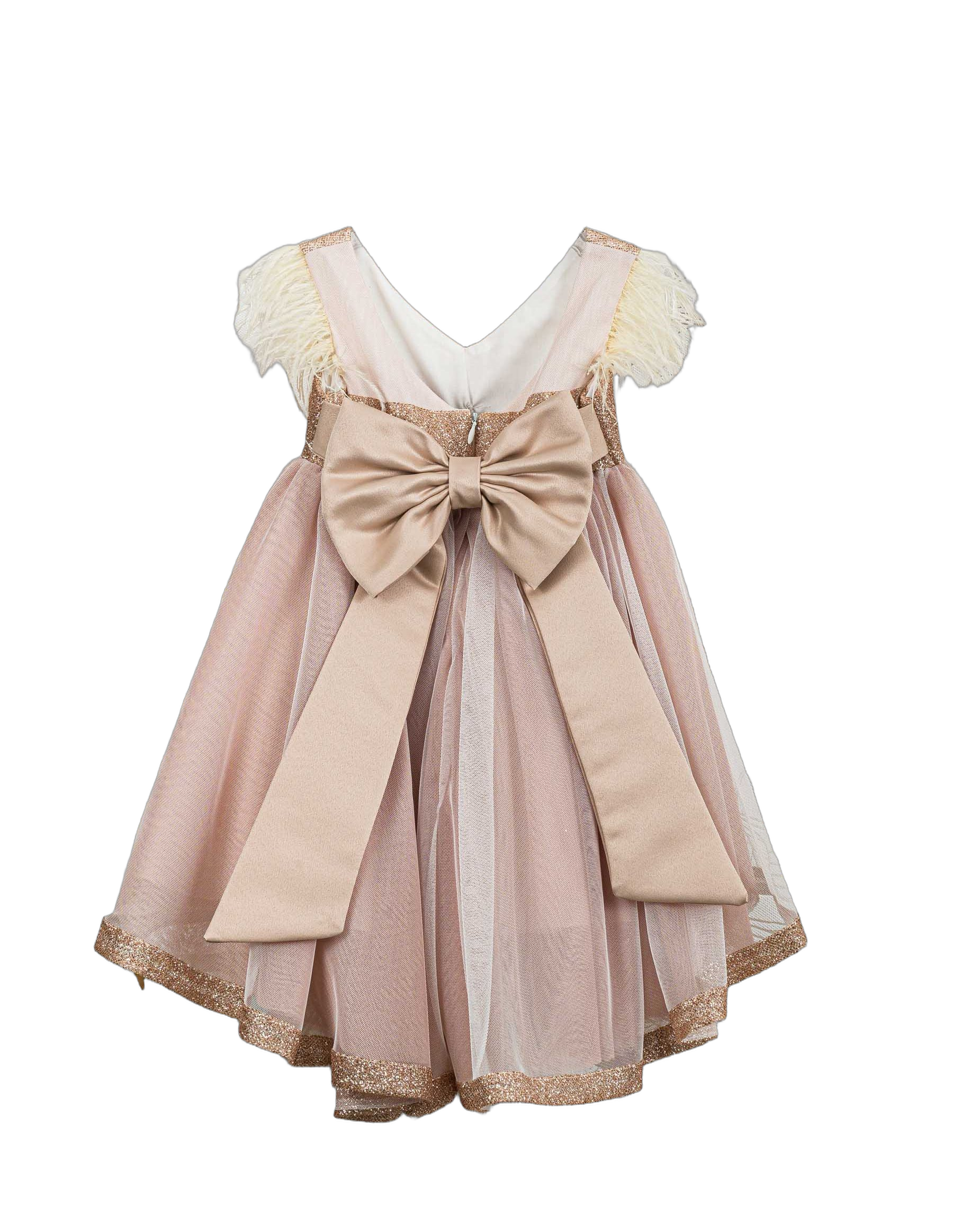Βαπτιστικό Φόρεμα Πούπουλα Glitter - 2