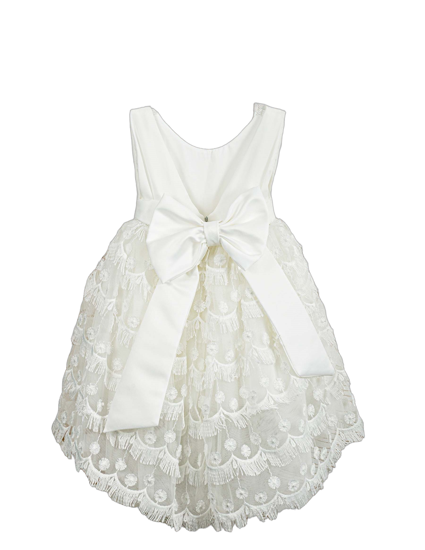 Βαπτιστικό Φόρεμα Κρόσσια Ασύμμετρο - Λευκό - 2