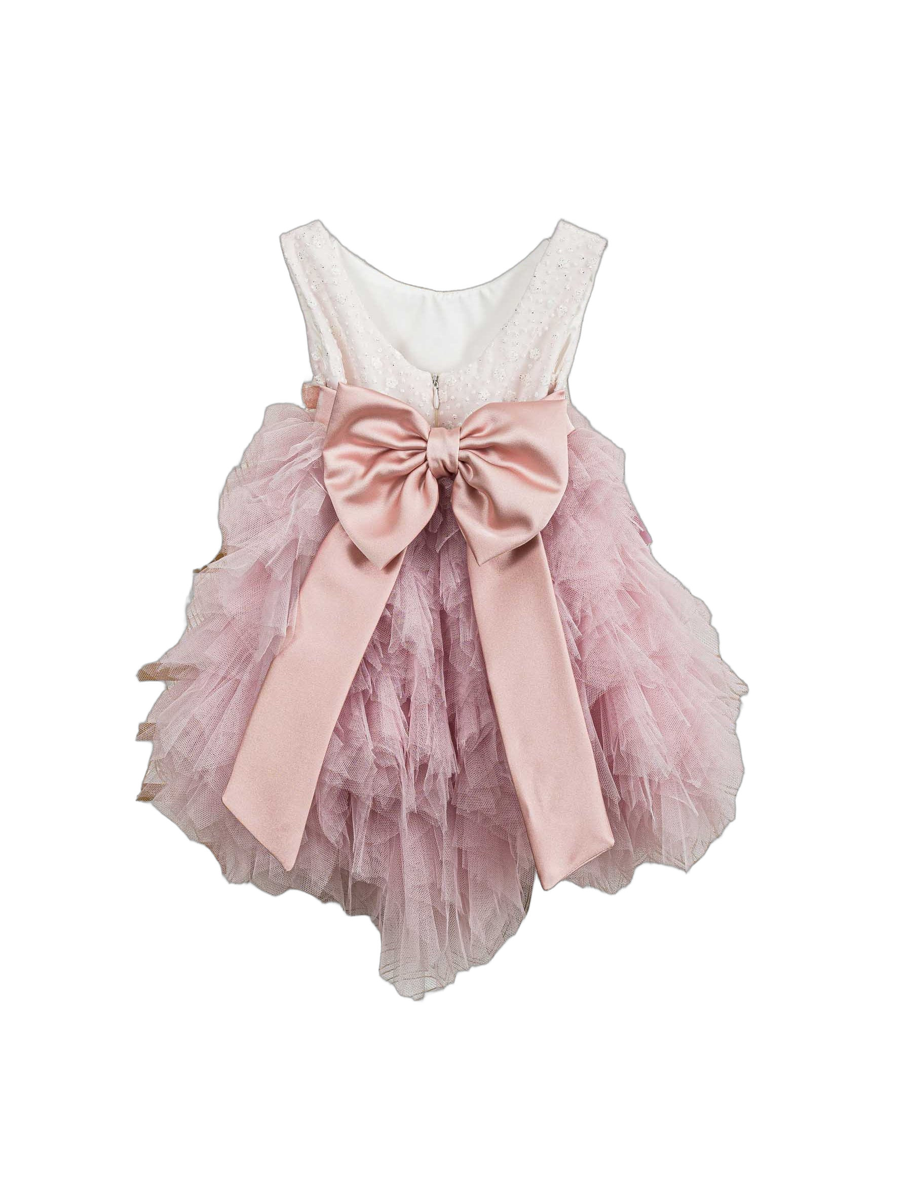 Βαπτιστικό Φόρεμα Τούλι - Ροζ - 2