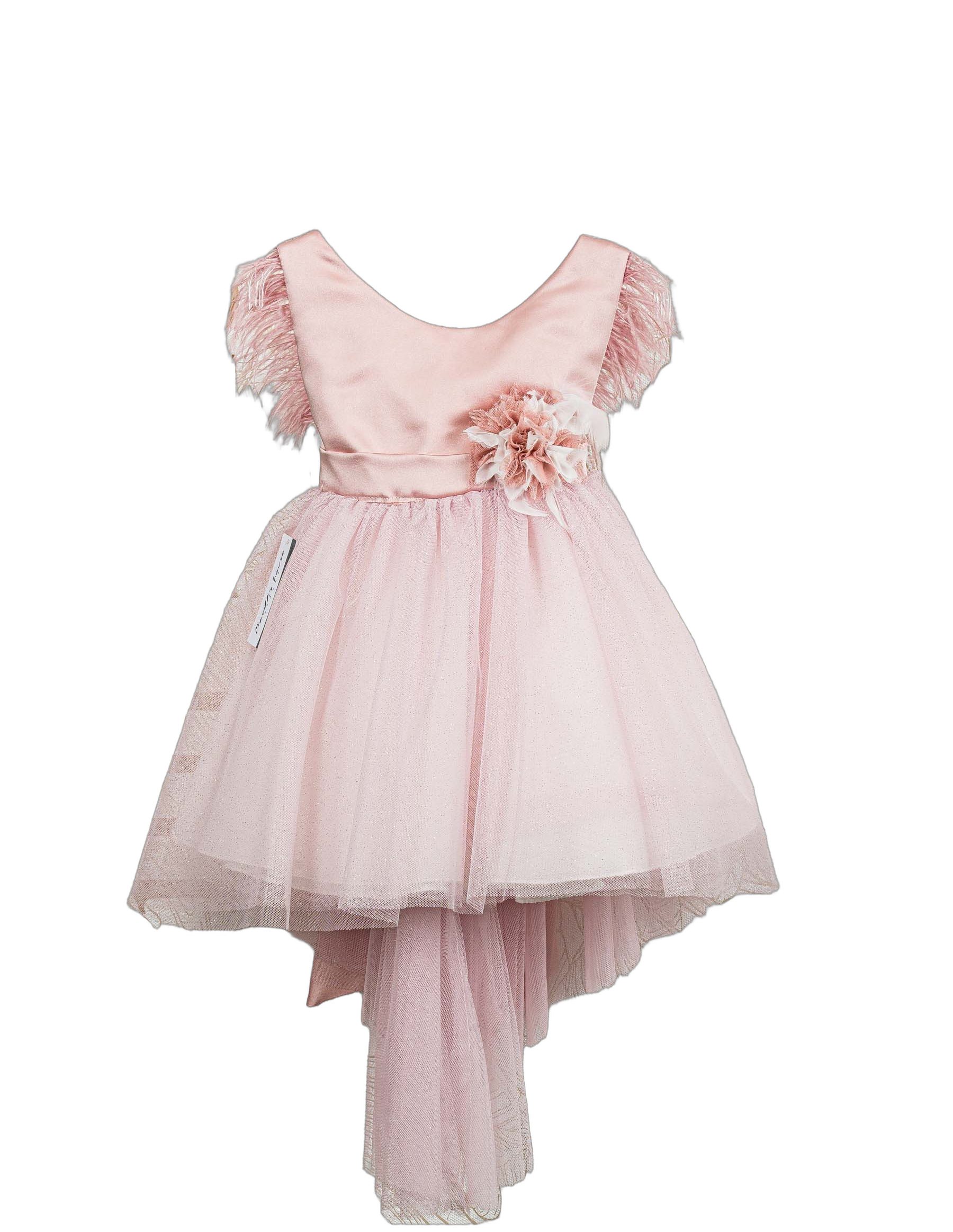 Βαπτιστικό Φόρεμα Πούπουλα Τούλι - Ροζ