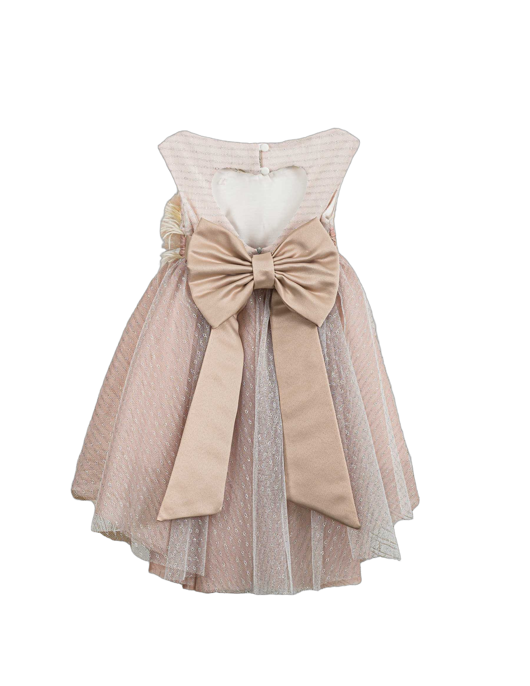 Βαπτιστικό Φόρεμα Πούπουλα High-Low - 2