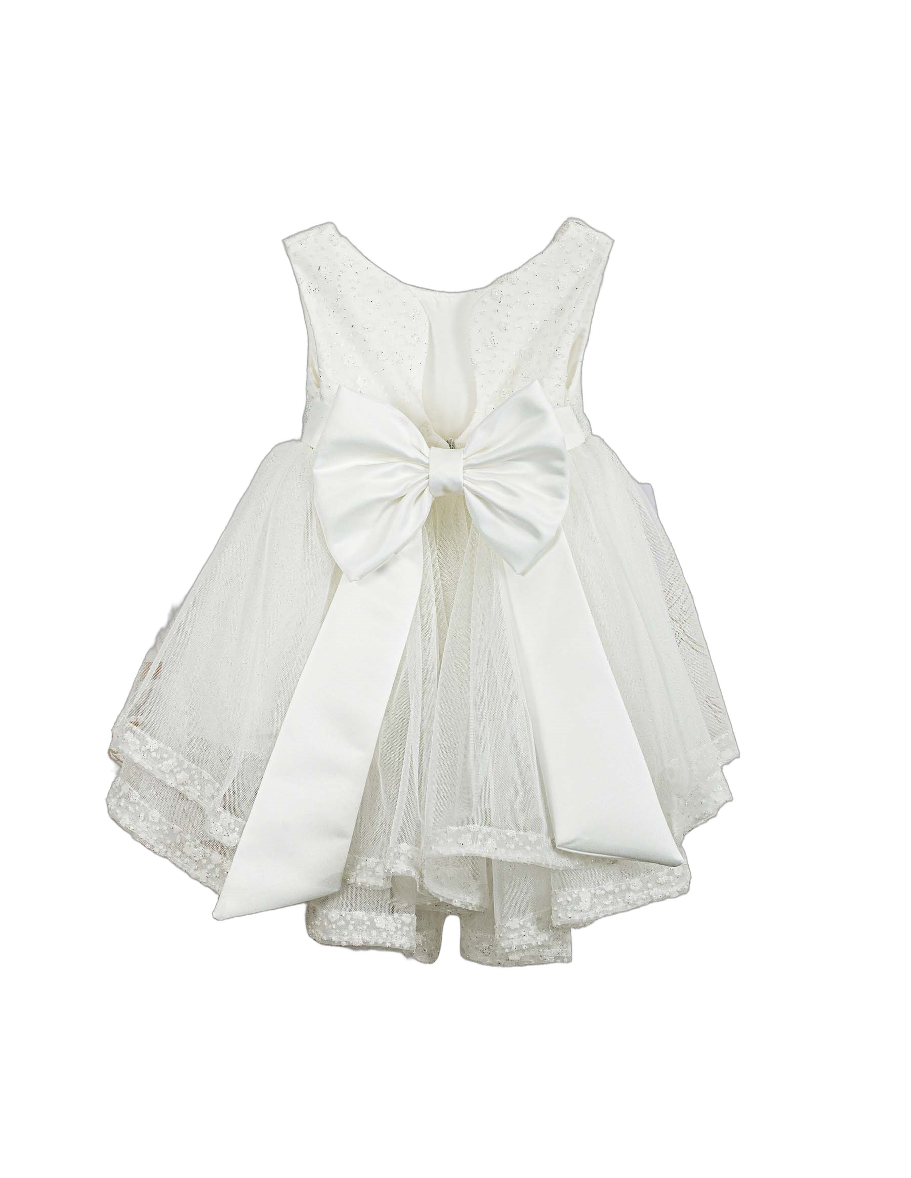 Βαπτιστικό Φόρεμα High-Low Δαντέλα - Λευκό - 2