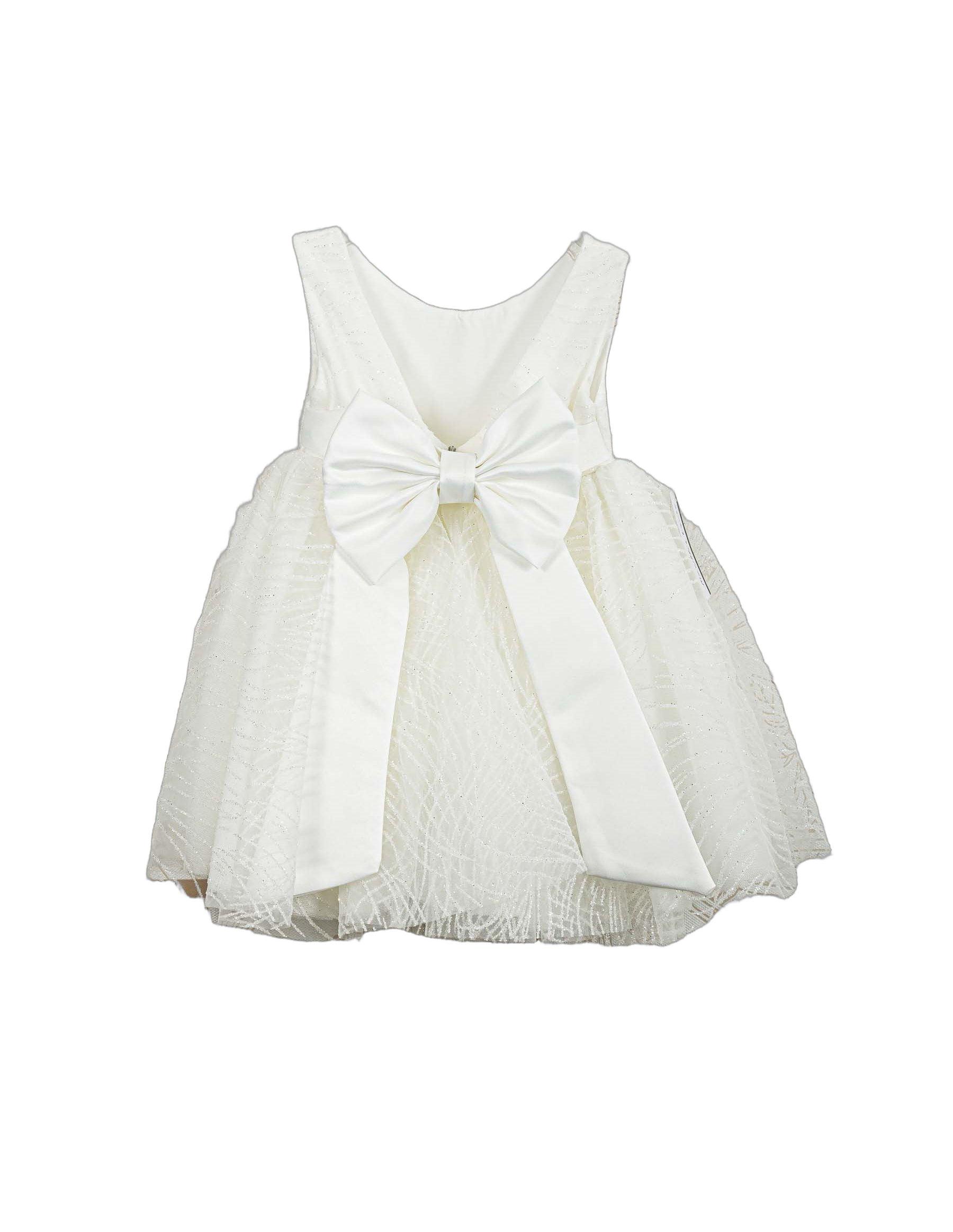 Βαπτιστικό Φόρεμα Ανάγλυφο Τούλι - Λευκό - 2