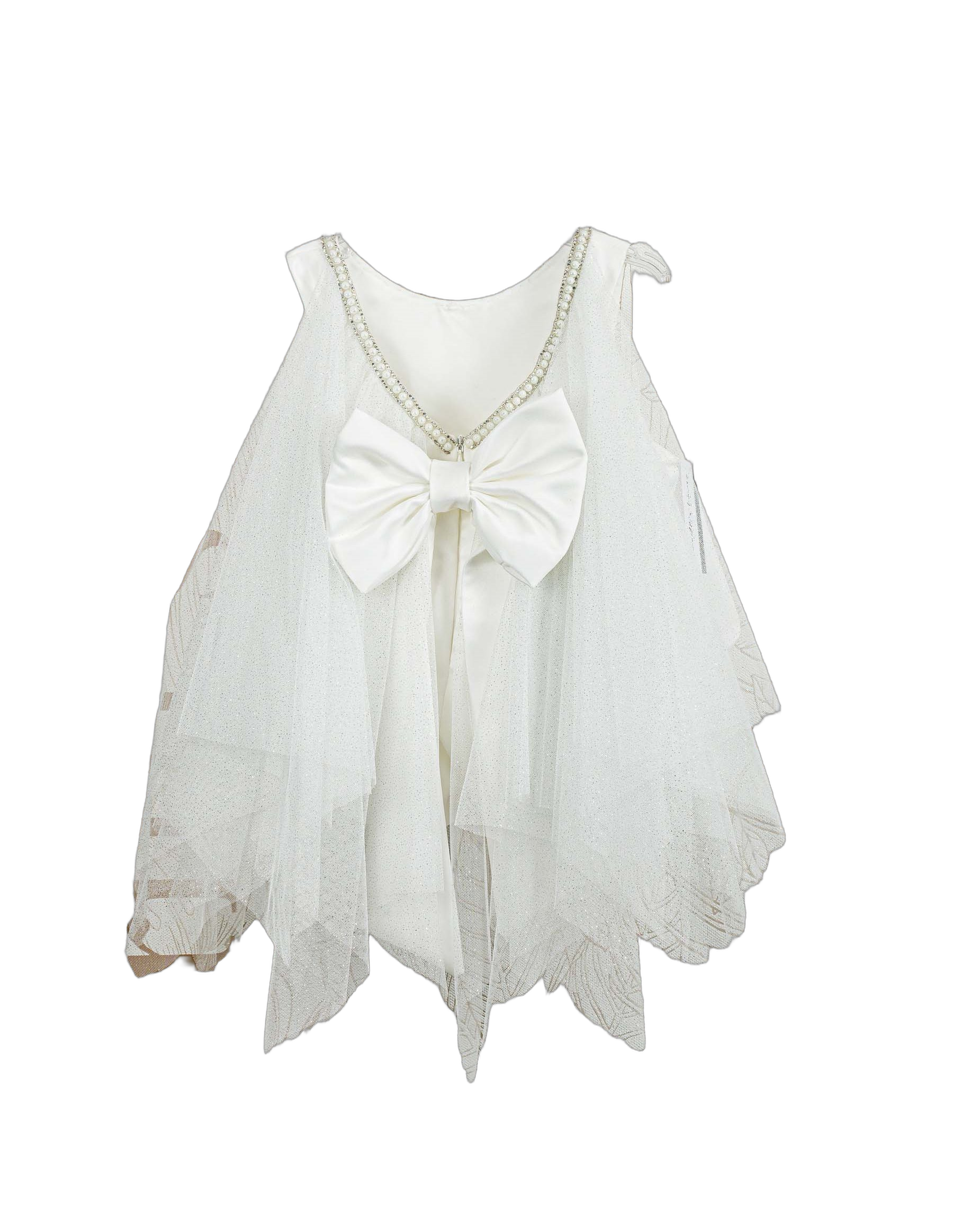 Βαπτιστικό Φόρεμα Balloon Τούλι - Λευκό - 2