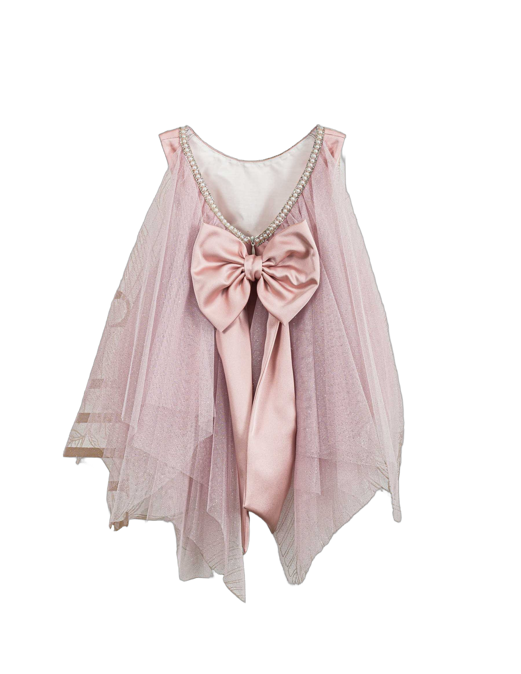 Βαπτιστικό Φόρεμα Balloon Τούλι - Ροζ - 2